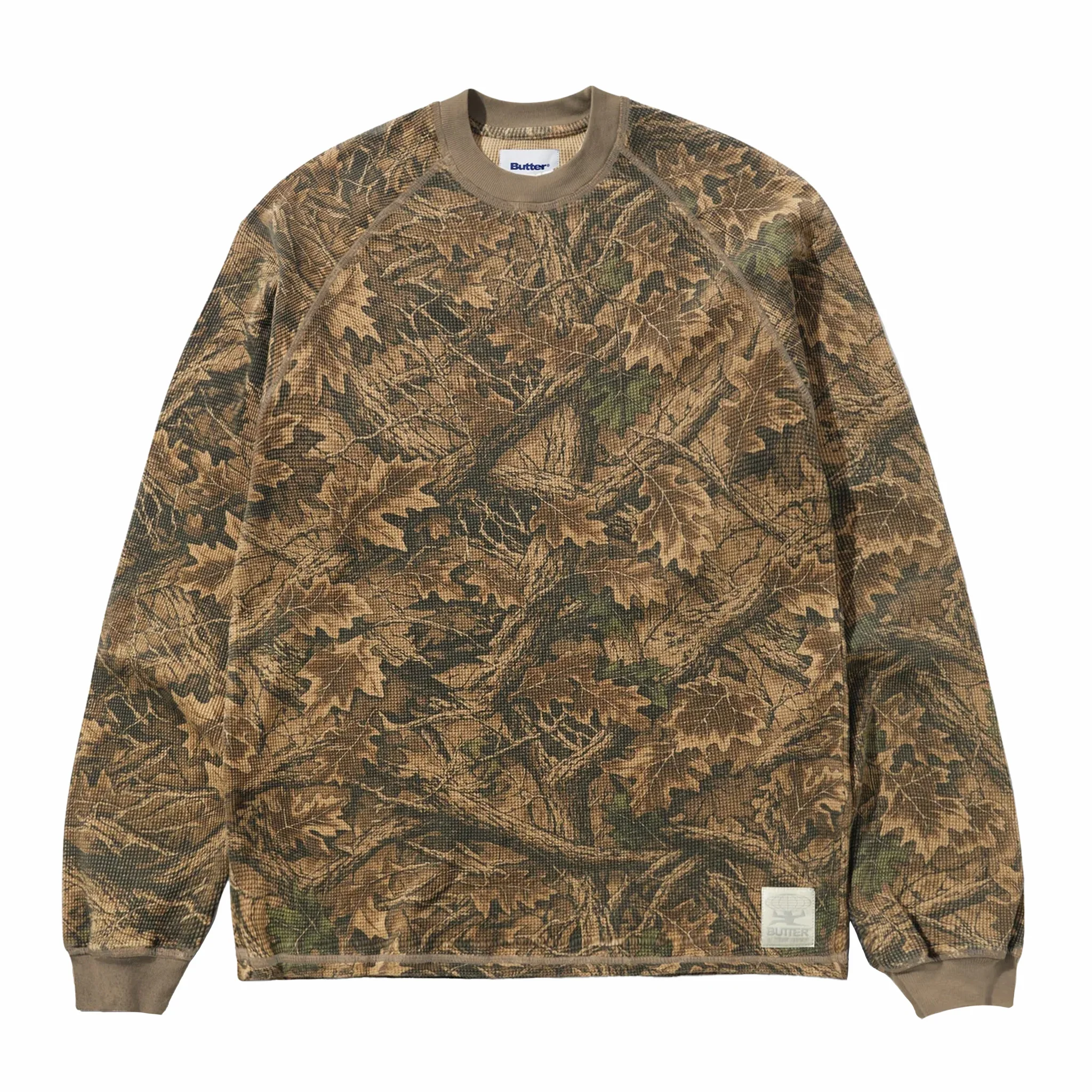 Butter Goods Waffle Longsleeve Top (Forest Camo)