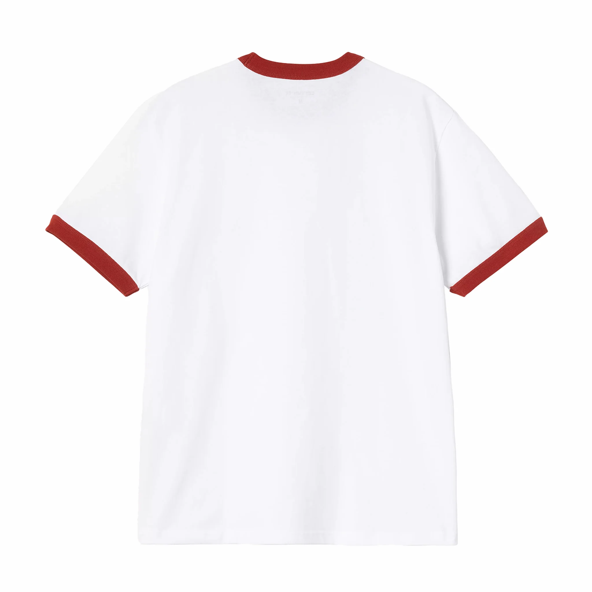 Carhartt WIP Ip Ringer T-Shirt (White/Red/Red) - Image 2