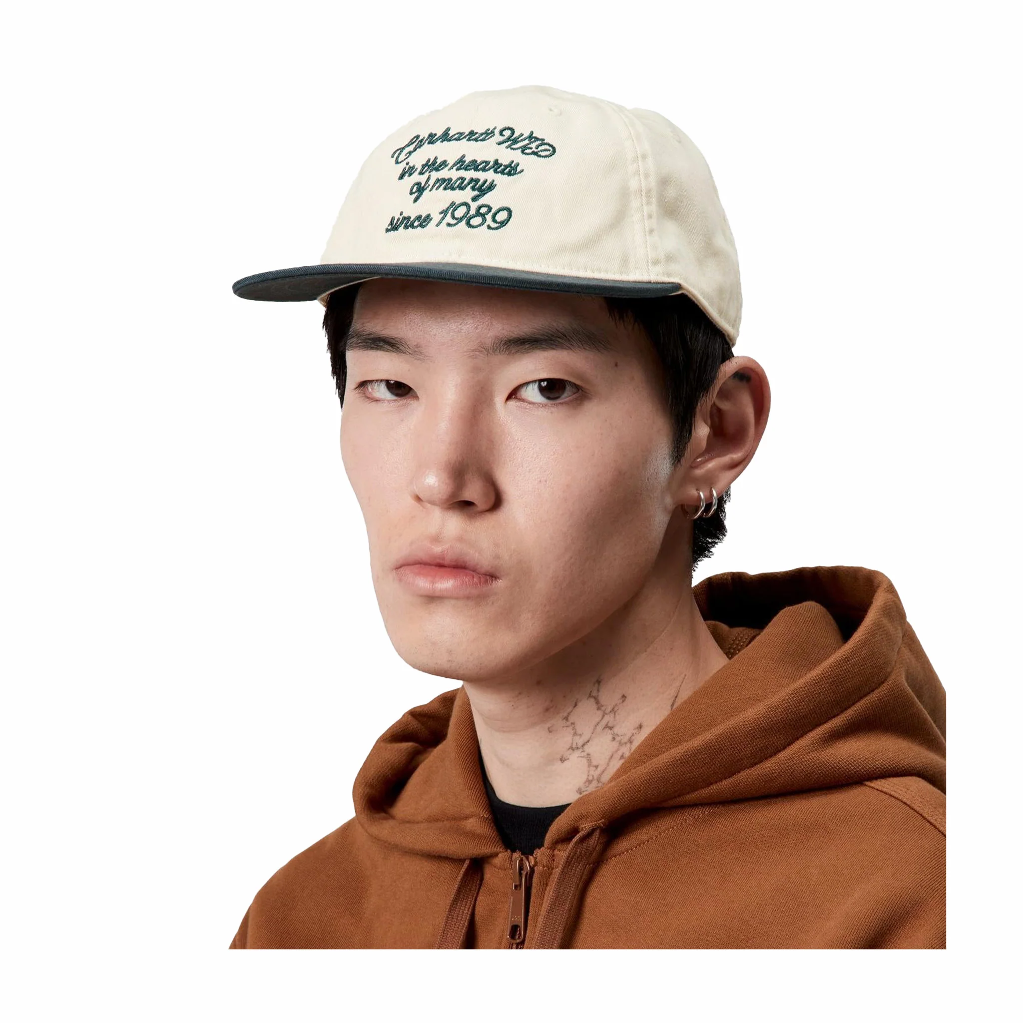 Carhartt WIP Alston Hat (Natural/Deep Lagoon) - Image 3