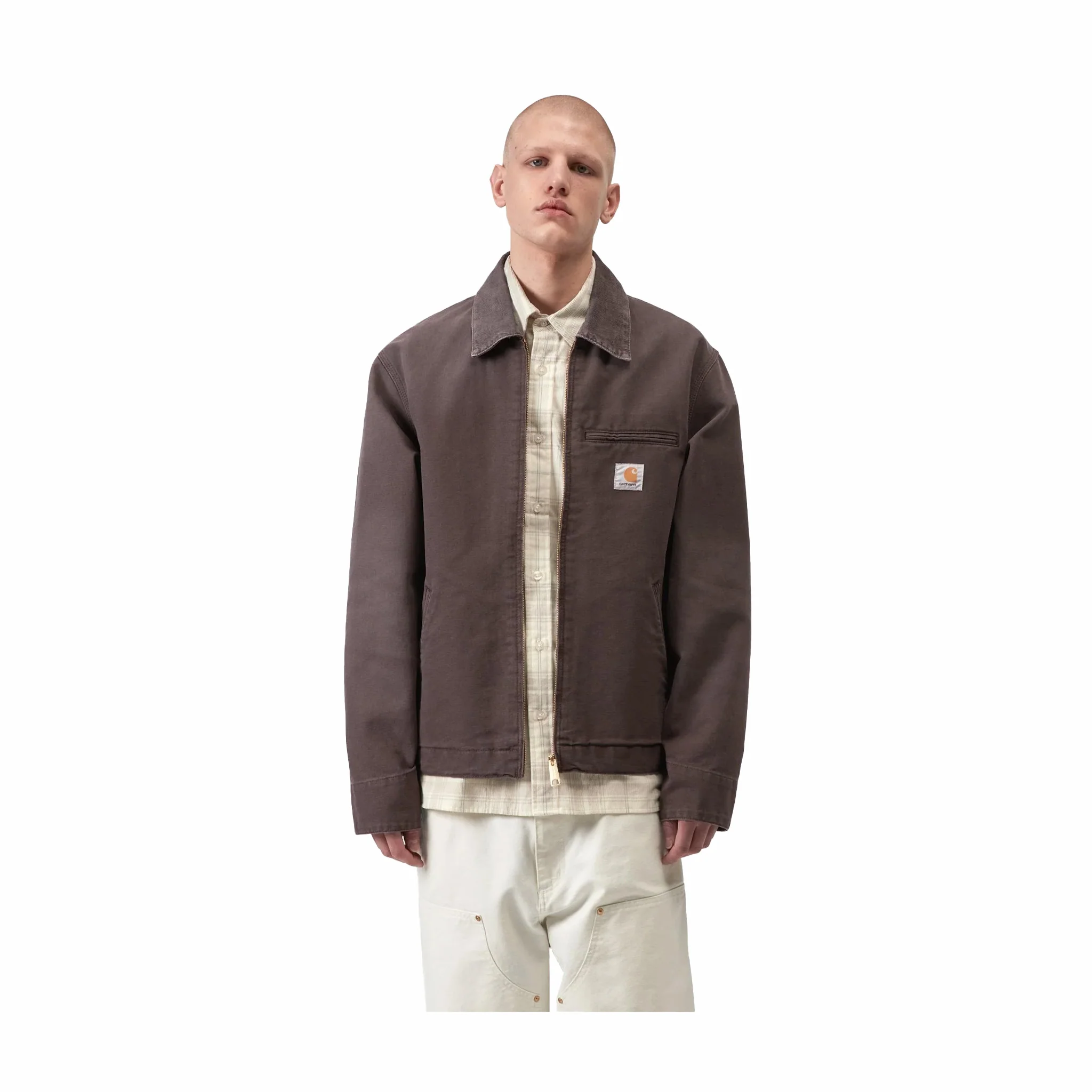 Carhartt WIP Detroit Jacket - Stone Canvas (Shale/Shale) - Image 3