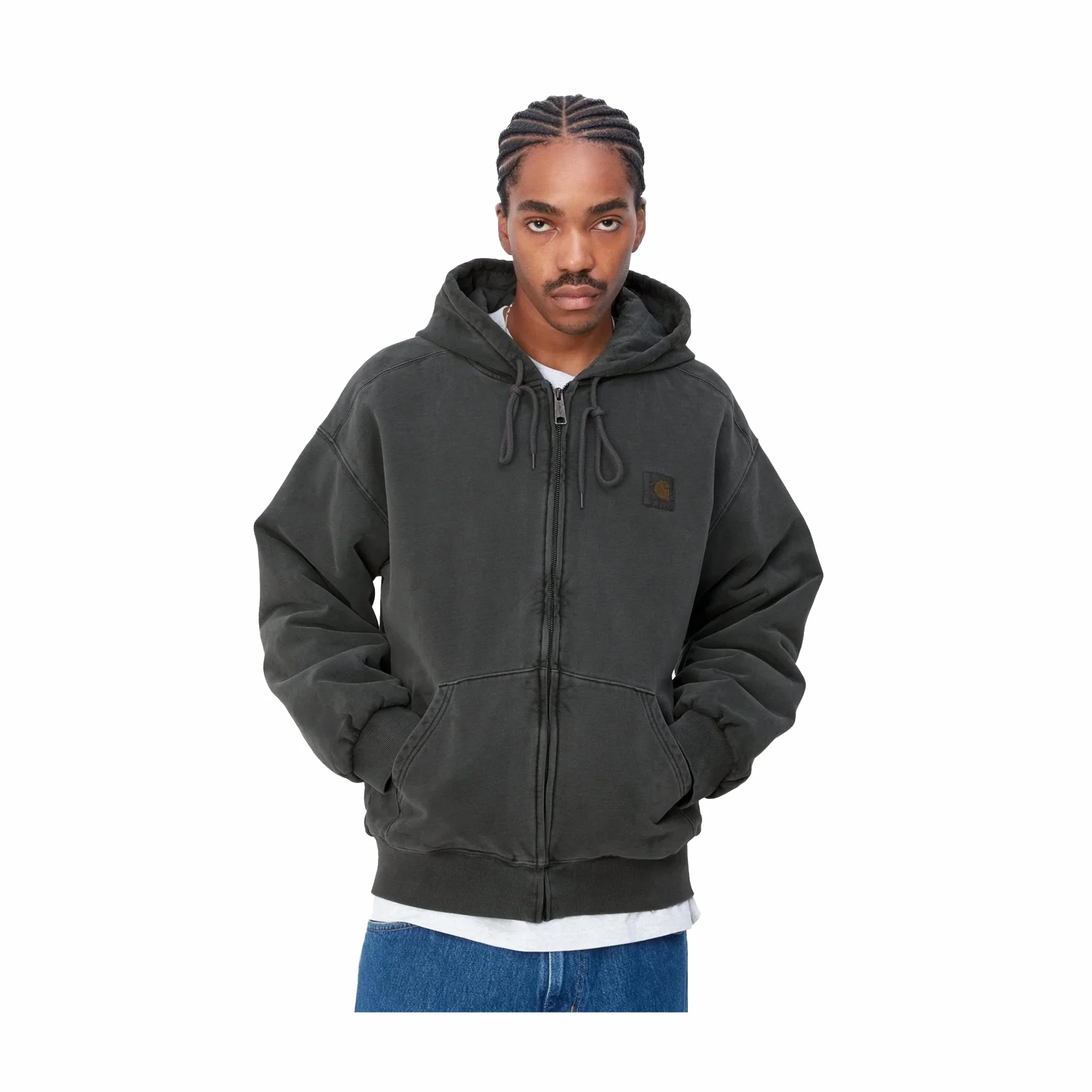 Carhartt WIP Hooded Vista Jacket (Black/Garment Dyed) - Image 3