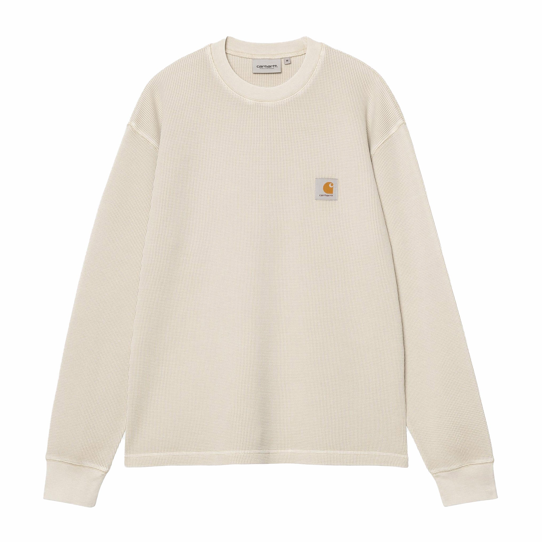 Carhartt WIP Long Sleeve Vista Waffle T-Shirt (Fleur De Sel/Garment Dyed)