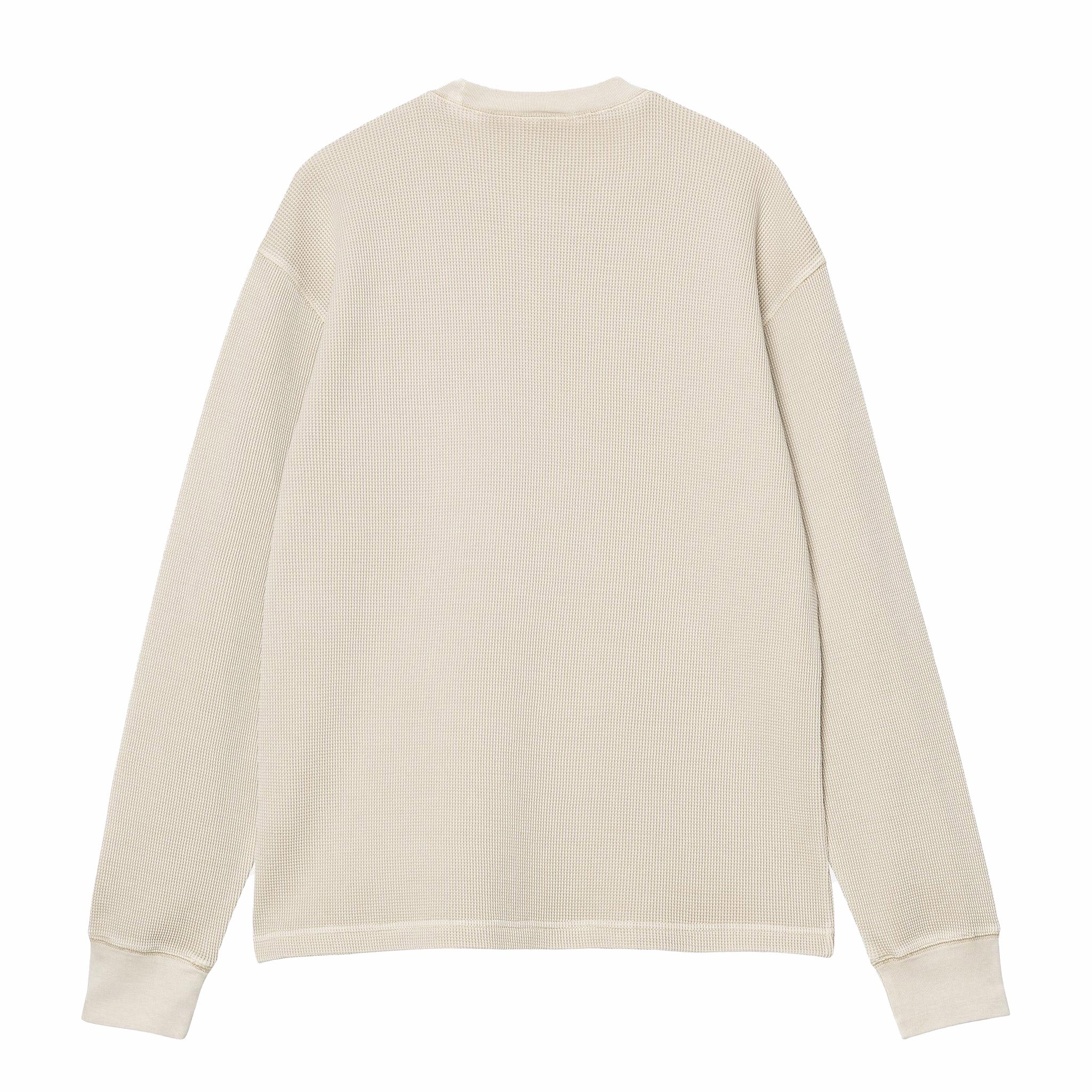 Carhartt WIP Long Sleeve Vista Waffle T-Shirt (Fleur De Sel/Garment Dyed) - Image 2
