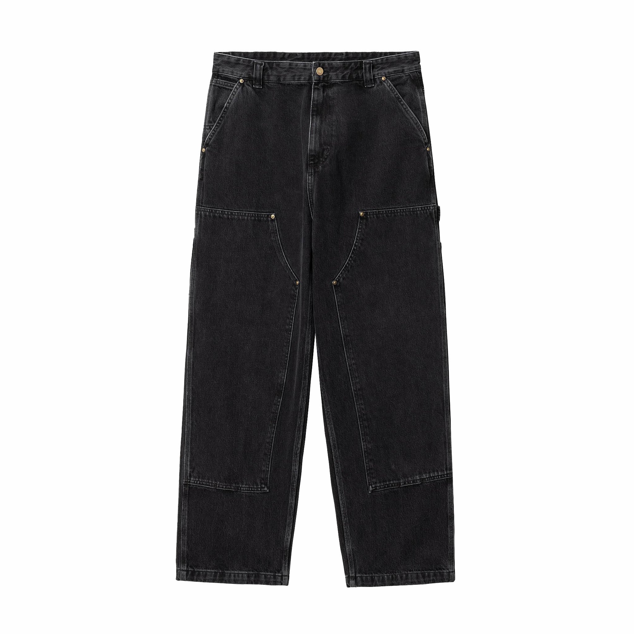 Carhartt WIP Nash Double Knee Pant (Black/Stone Washed)