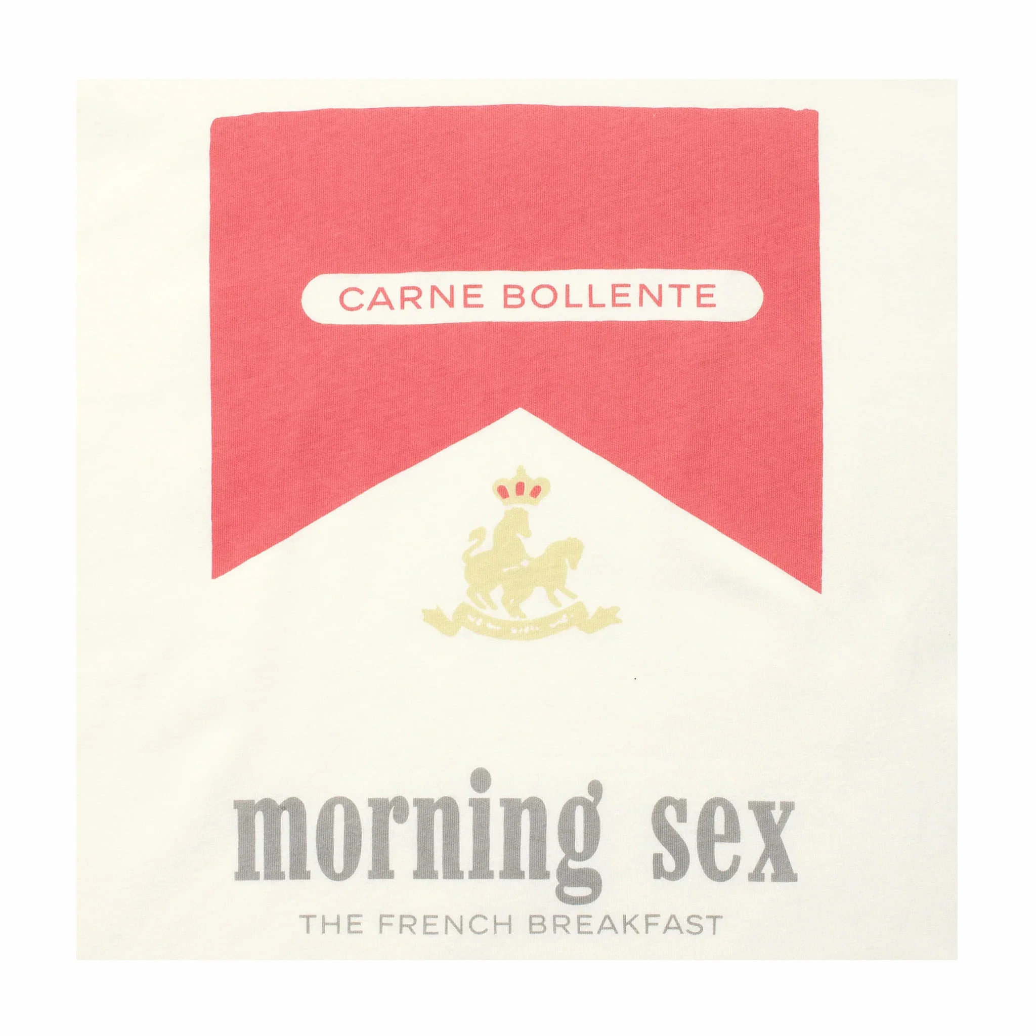 Carne Bollente Breakfast in Bed T-Shirt (Off White) - Image 2