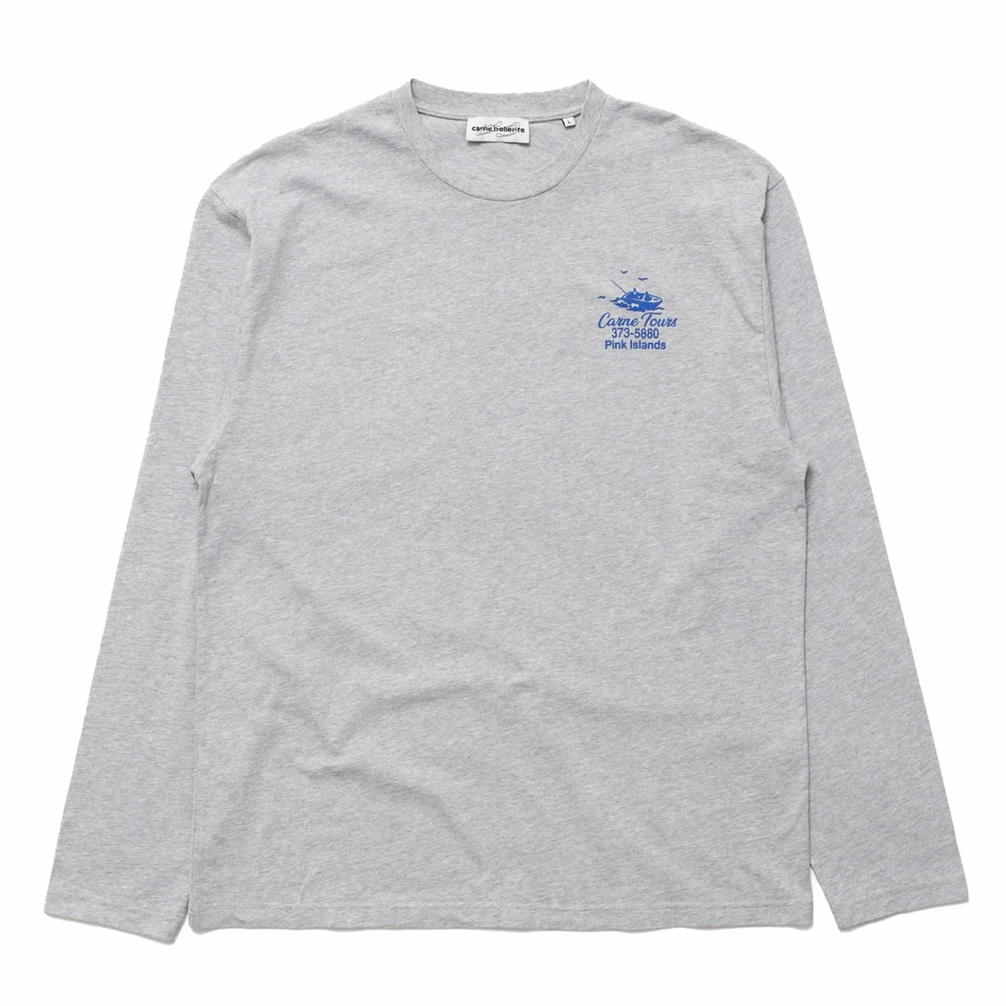 Carne Bollente Carne World Tour Long Sleeve T-Shirt (Melange Grey) - Image 2