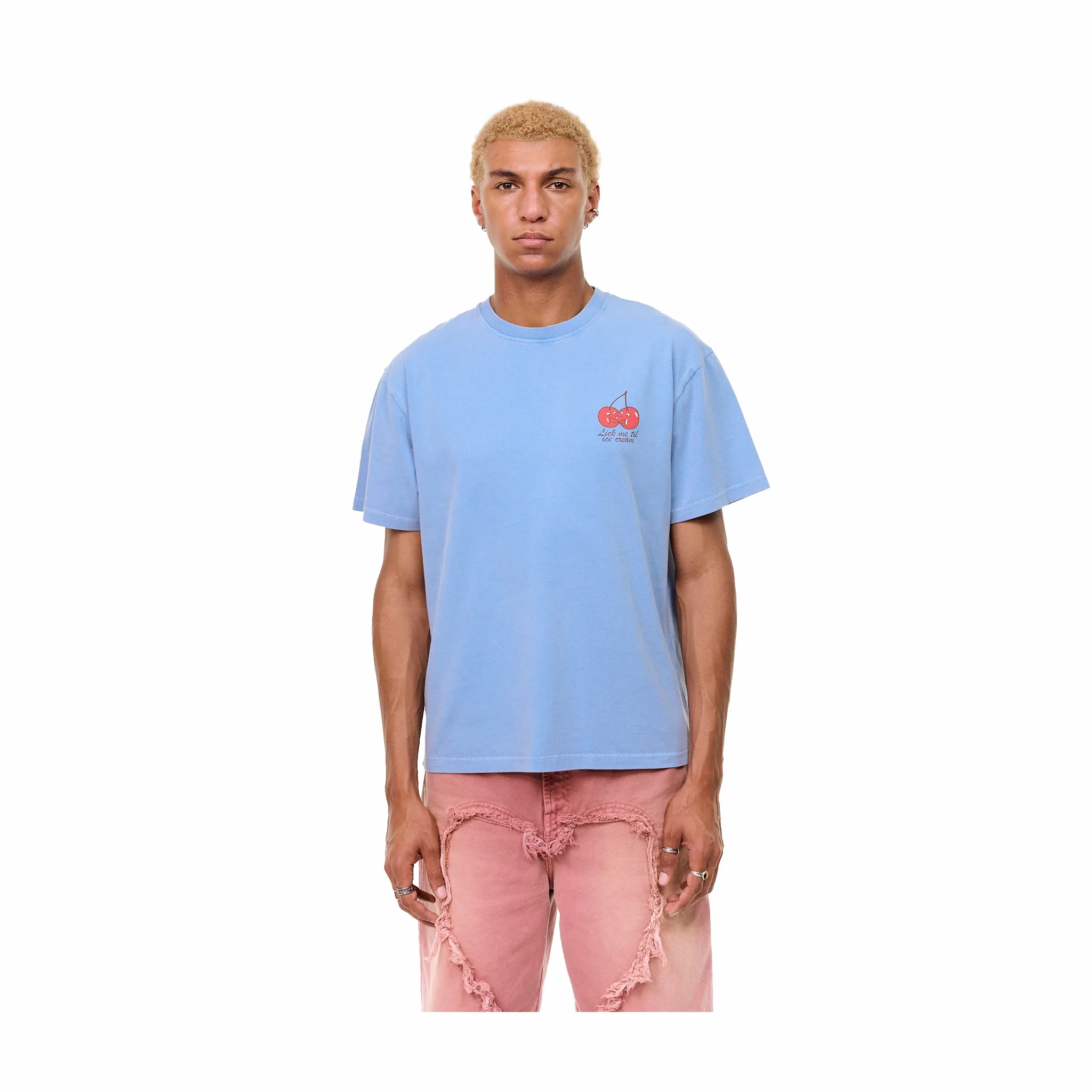 Carne Bollente Lick Me T-Shirt (Off Blue) - Image 2