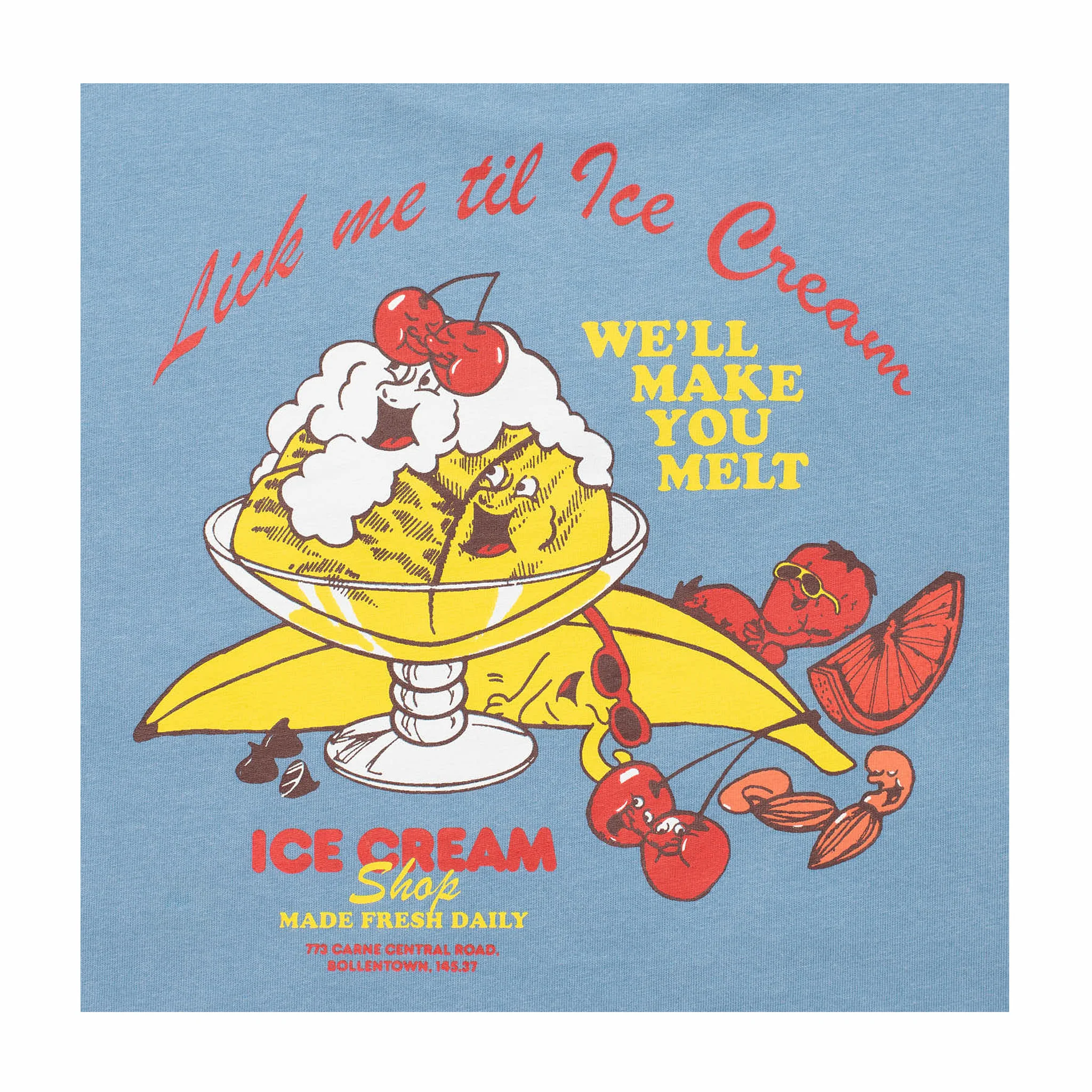 Carne Bollente Lick Me T-Shirt (Off Blue) - Image 3