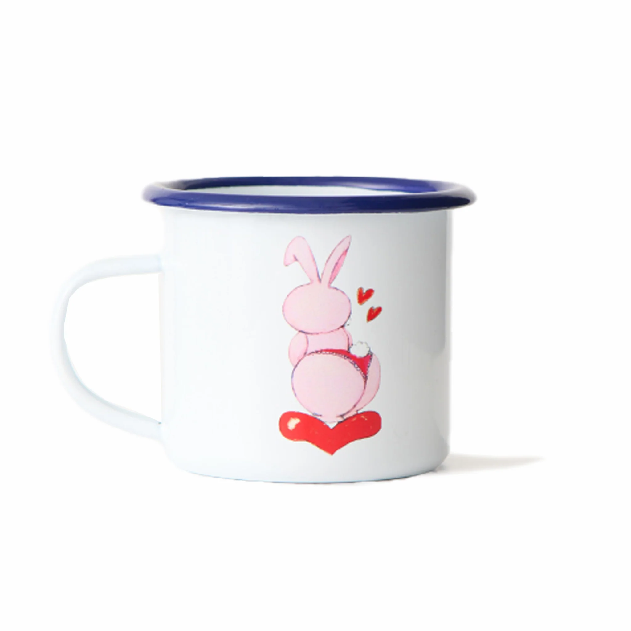 Carne Bollente One Thirsty Rabbit Enamel Mug (White) - Image 2