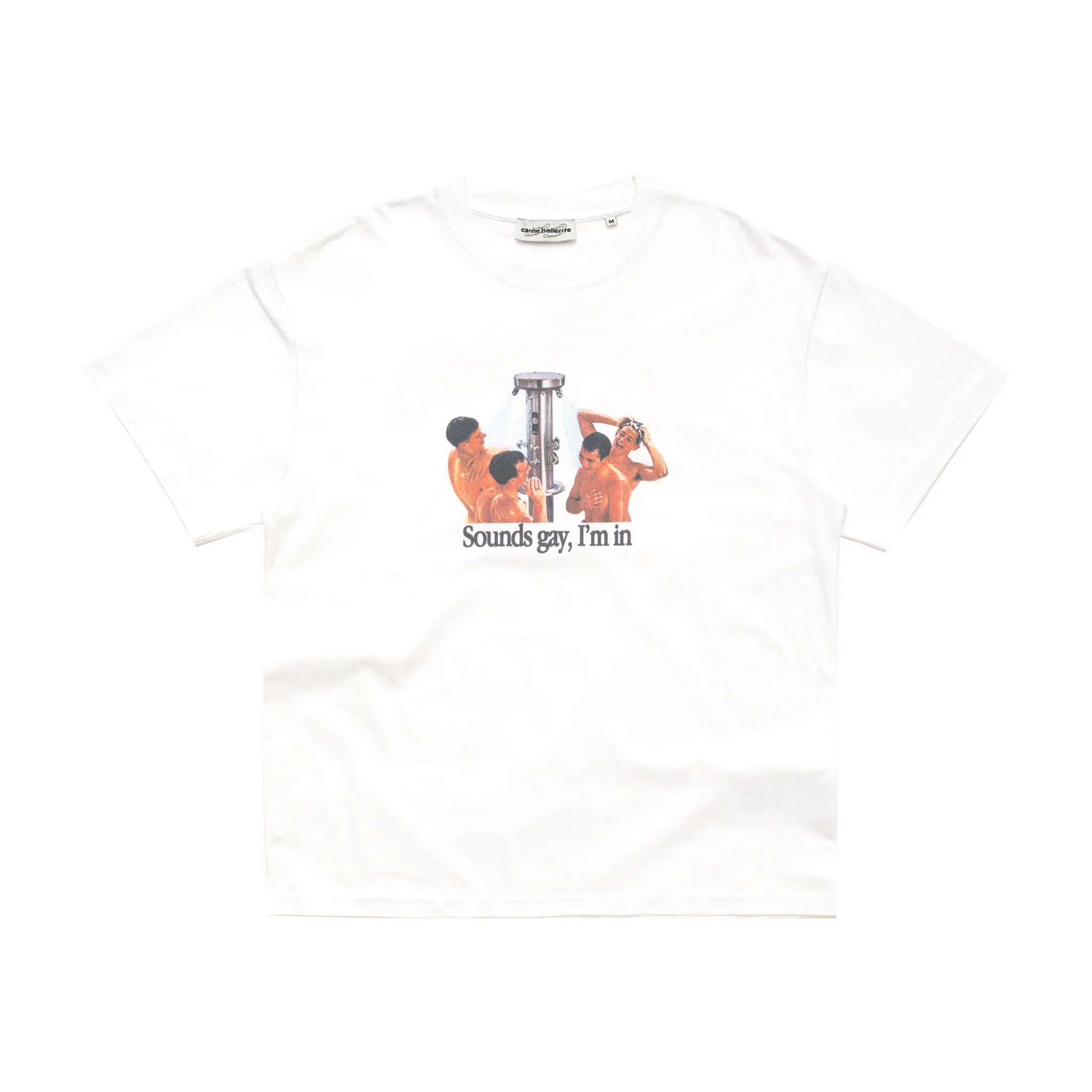 Carne Bollente Sounds Gay, I'm In T-Shirt (White)