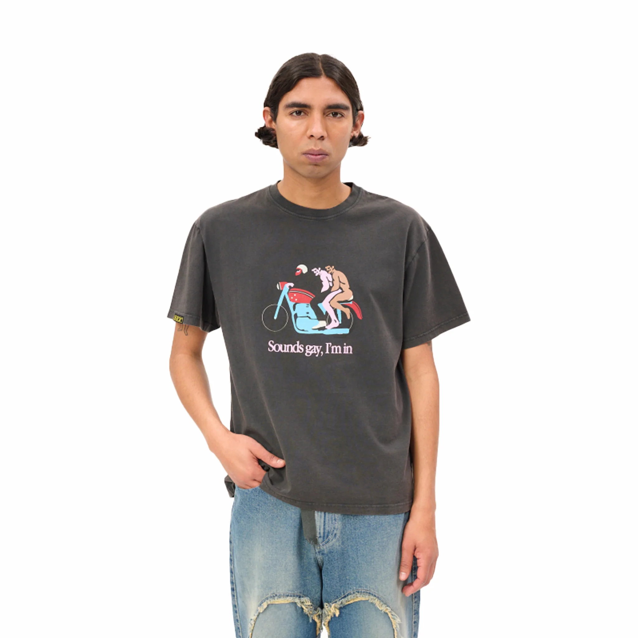 Carne Bollente Sounds Gay, We're In T-Shirt (Off Black) - Image 2