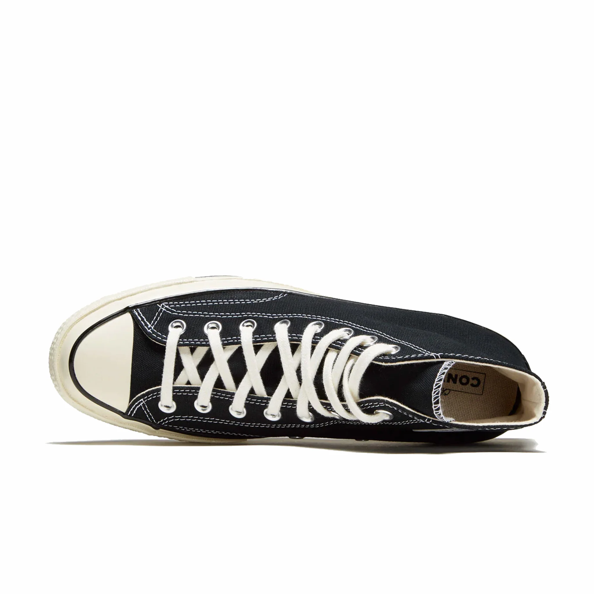 Converse Unisex Chuck 70 Canvas High Top Shoe (Black/Black/Egret) - Image 2