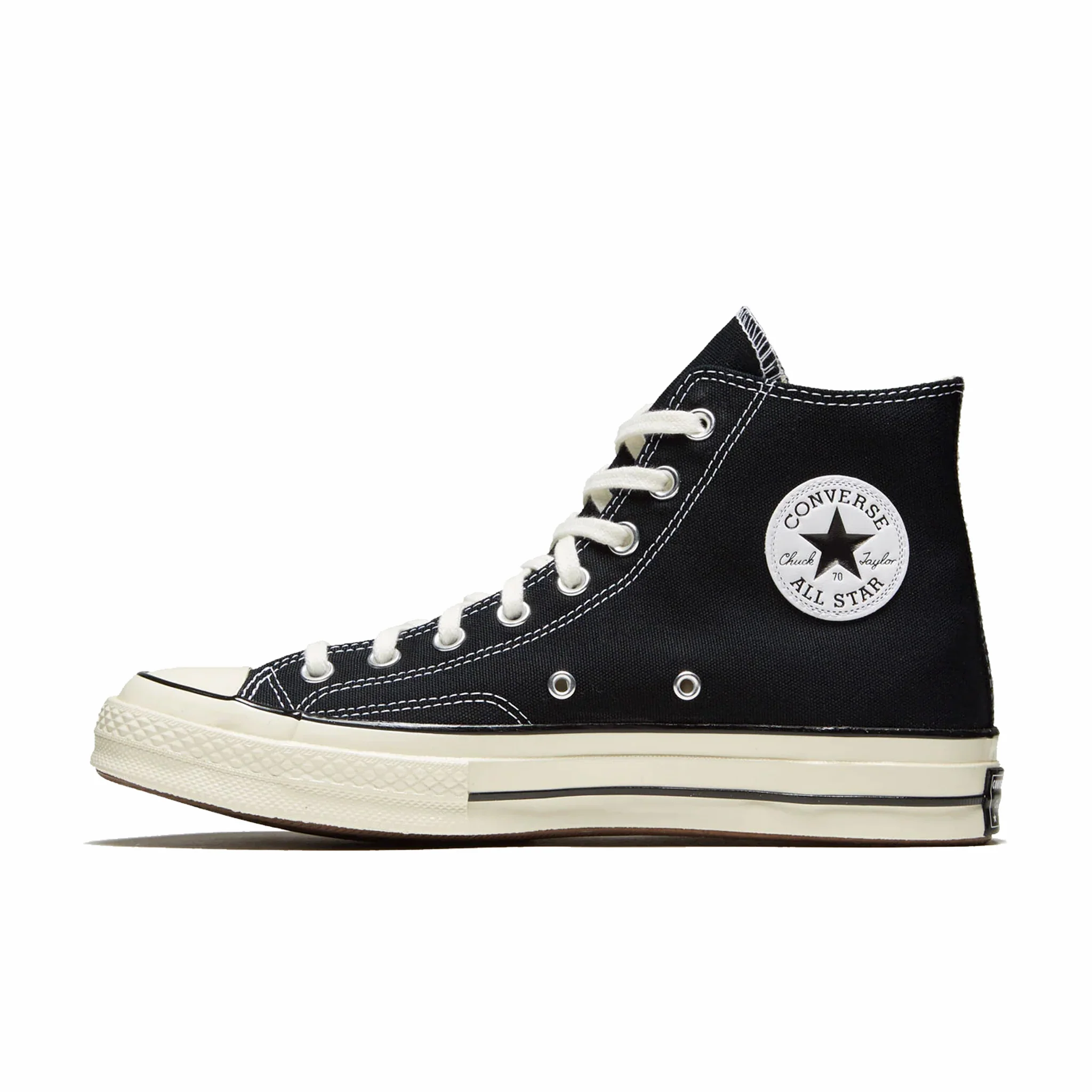 Converse Unisex Chuck 70 Canvas High Top Shoe (Black/Black/Egret) - Image 4