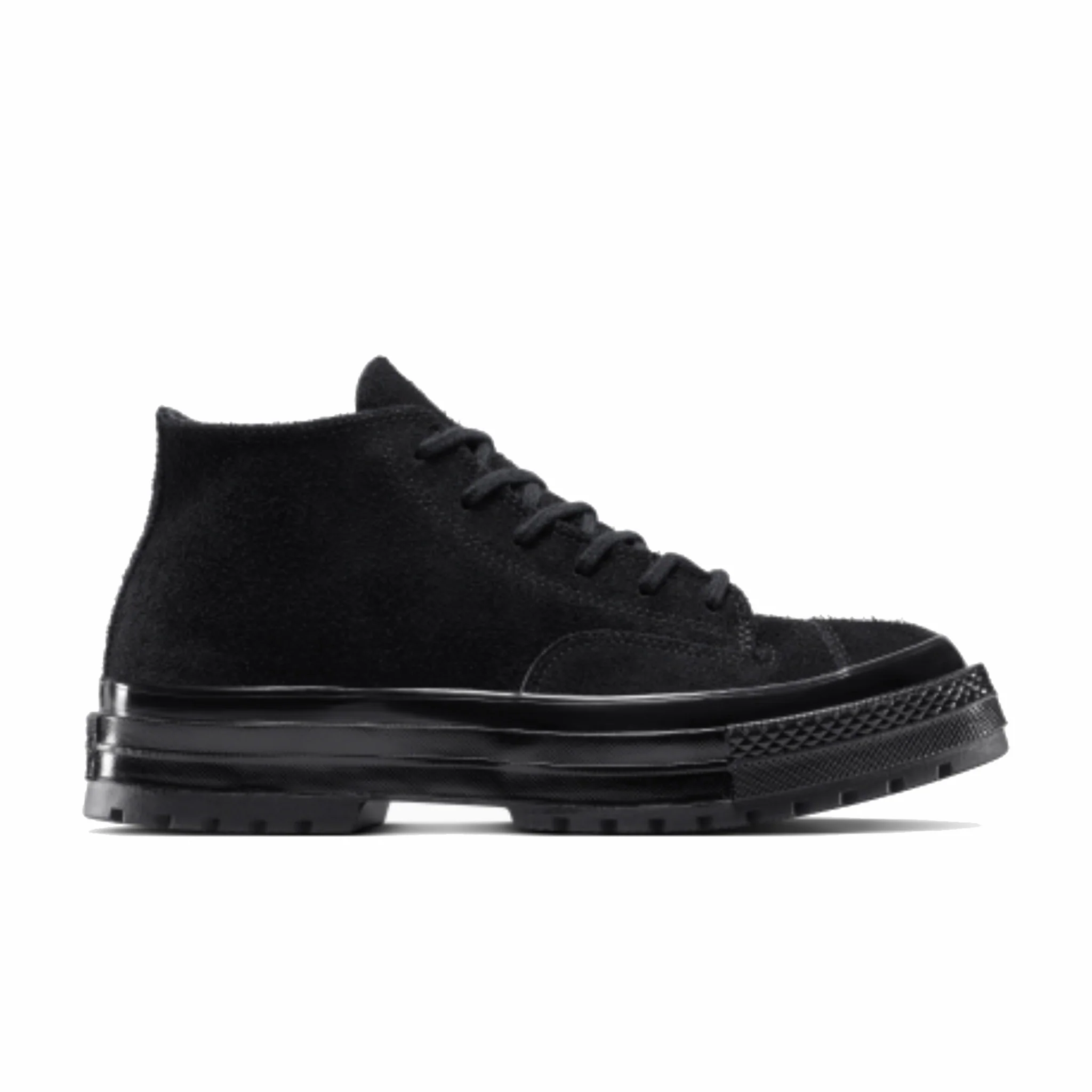 Converse Unisex Chuck 70 National Suede Mid Top Shoe (Black/Black/Black)