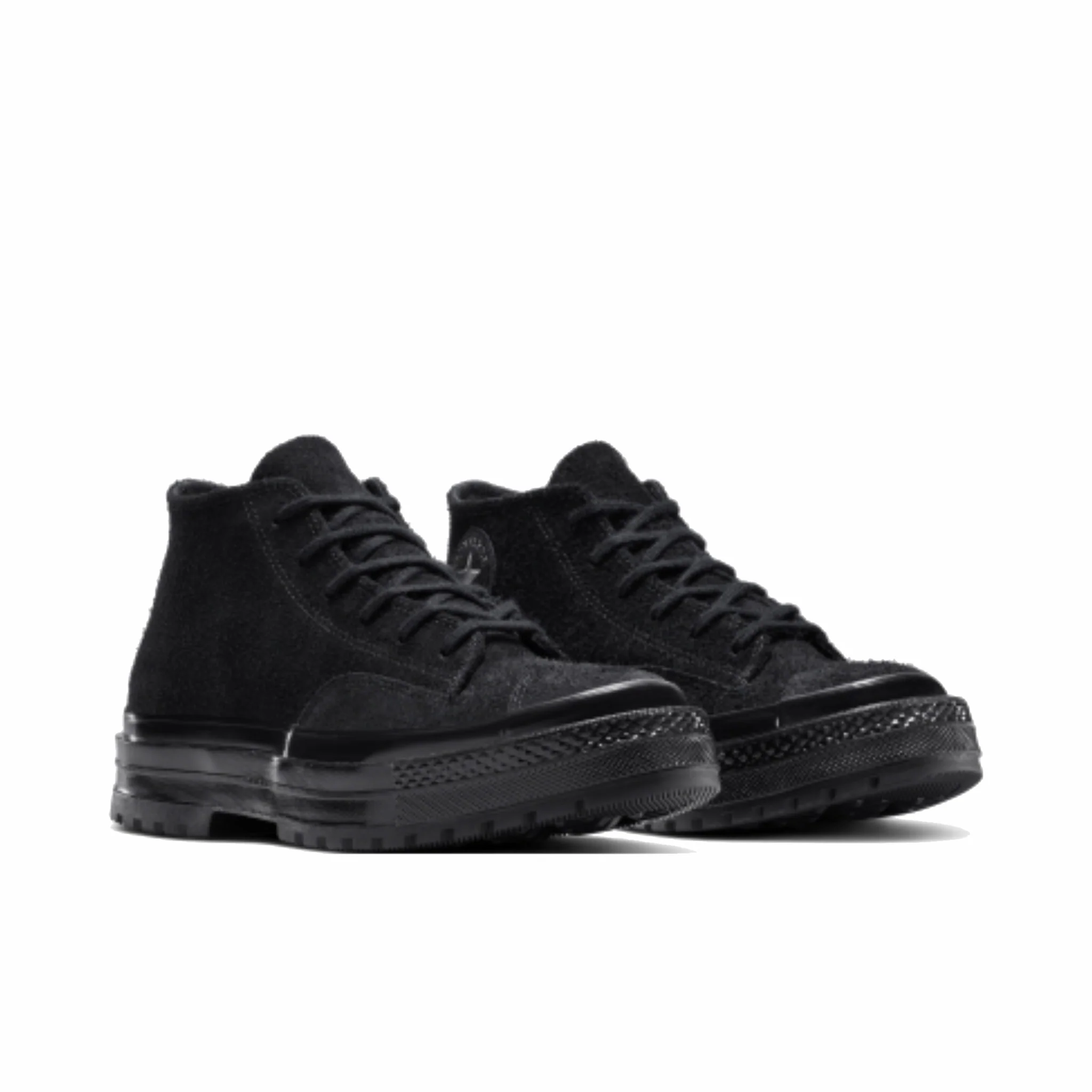 Converse Unisex Chuck 70 National Suede Mid Top Shoe (Black/Black/Black) - Image 2