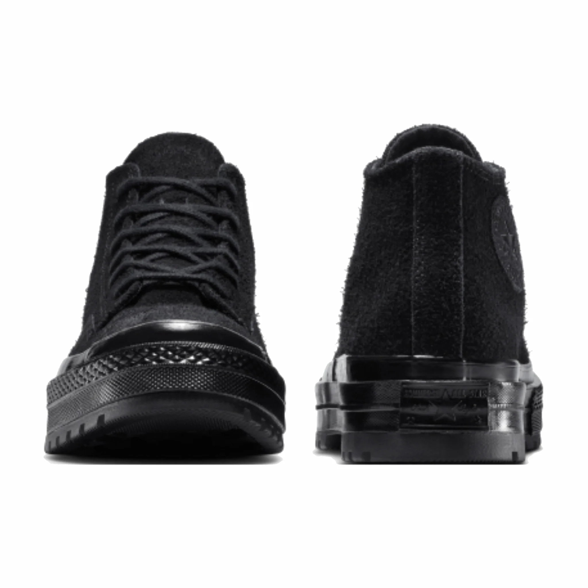 Converse Unisex Chuck 70 National Suede Mid Top Shoe (Black/Black/Black) - Image 3