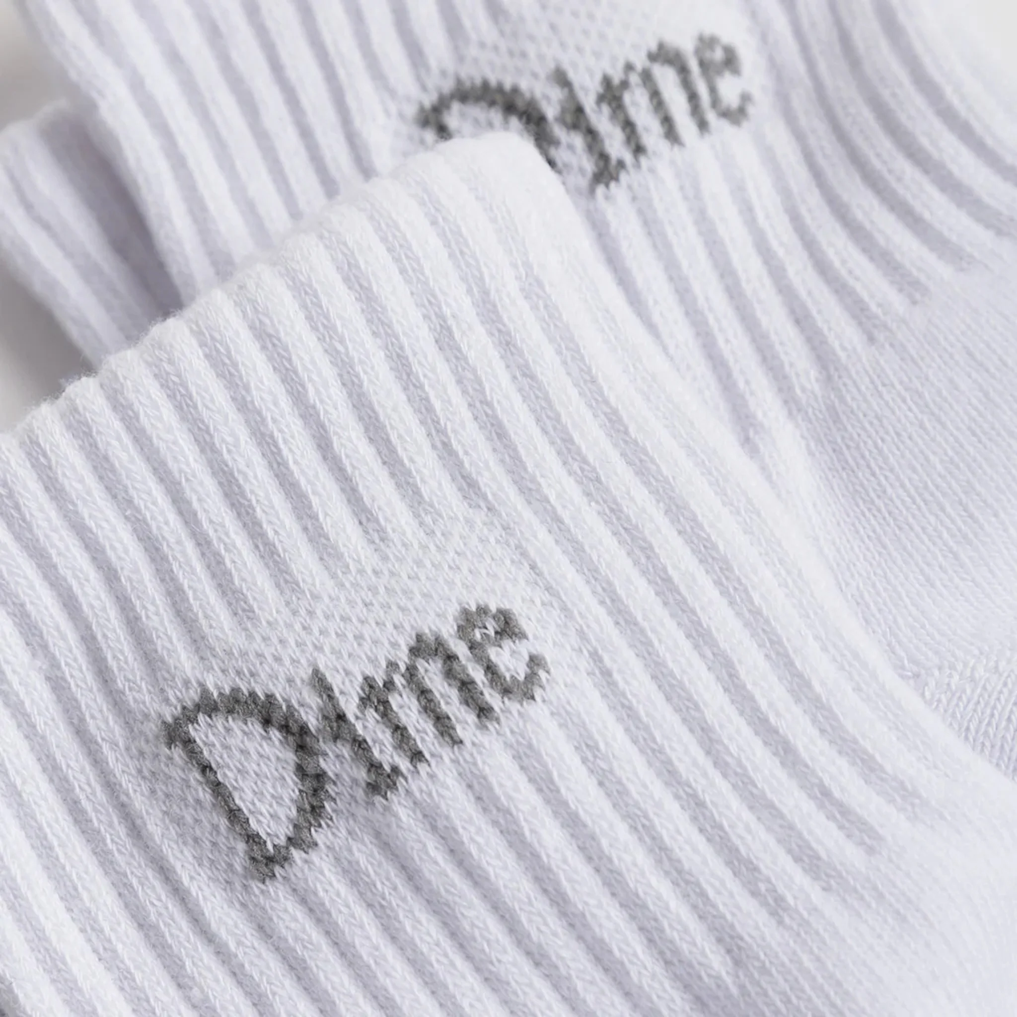 Dime Classic 2 Pack Crew Socks (White) - Image 2