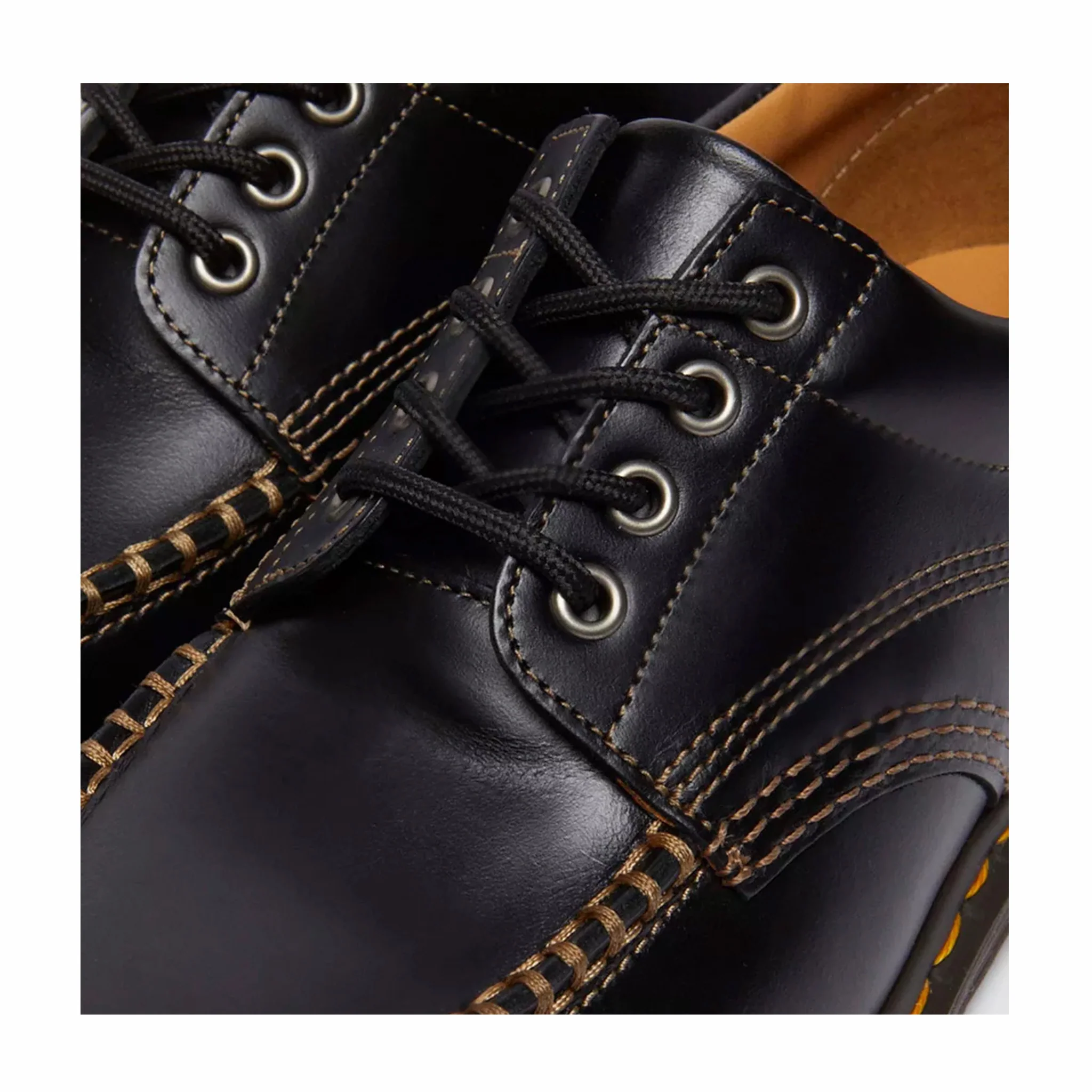 Dr. Martens Unisex Lowell Leather Moc Toe Shoes (Black/Analine) - Image 3