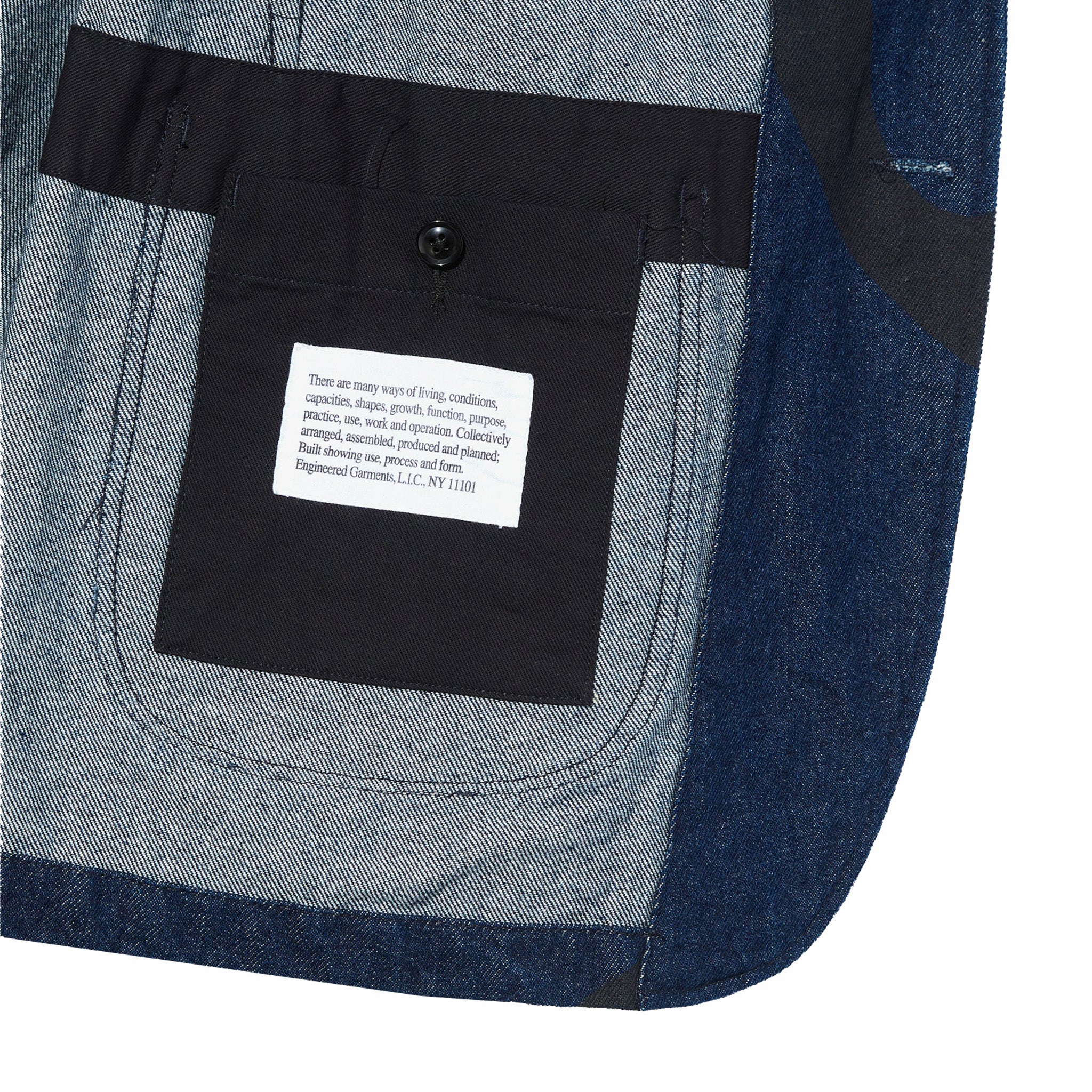 Engineered Garments Bedford Jacket "Music Note Print" - 12oz Denim (Indigo) - Image 3