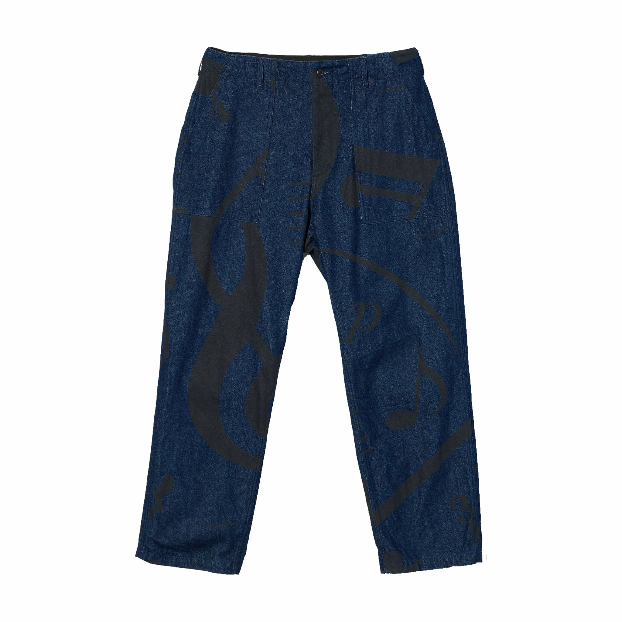 Engineered Garments Fatigue Pant "Music Note Print" - 12oz Denim (Indigo)
