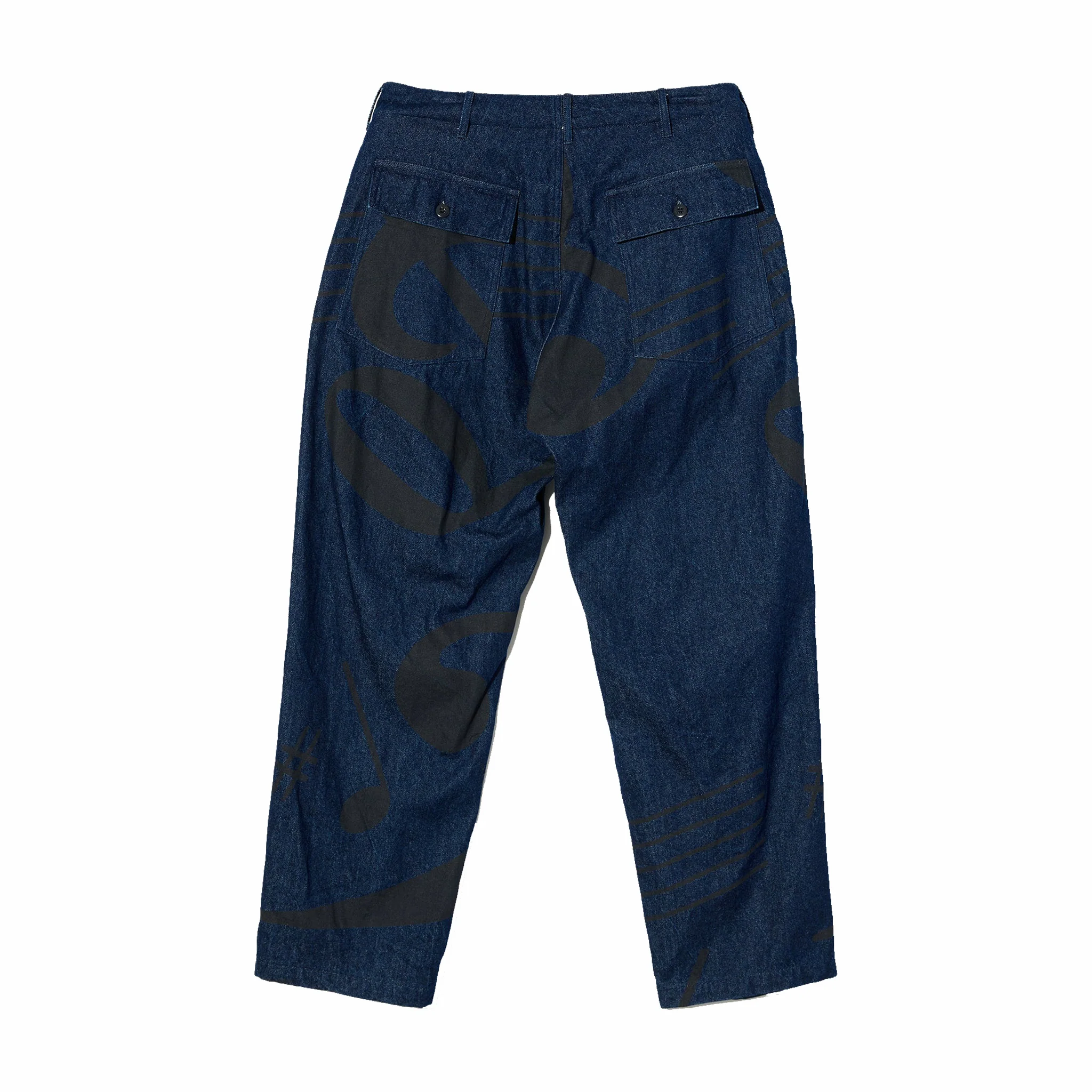 Engineered Garments Fatigue Pant "Music Note Print" - 12oz Denim (Indigo) - Image 2
