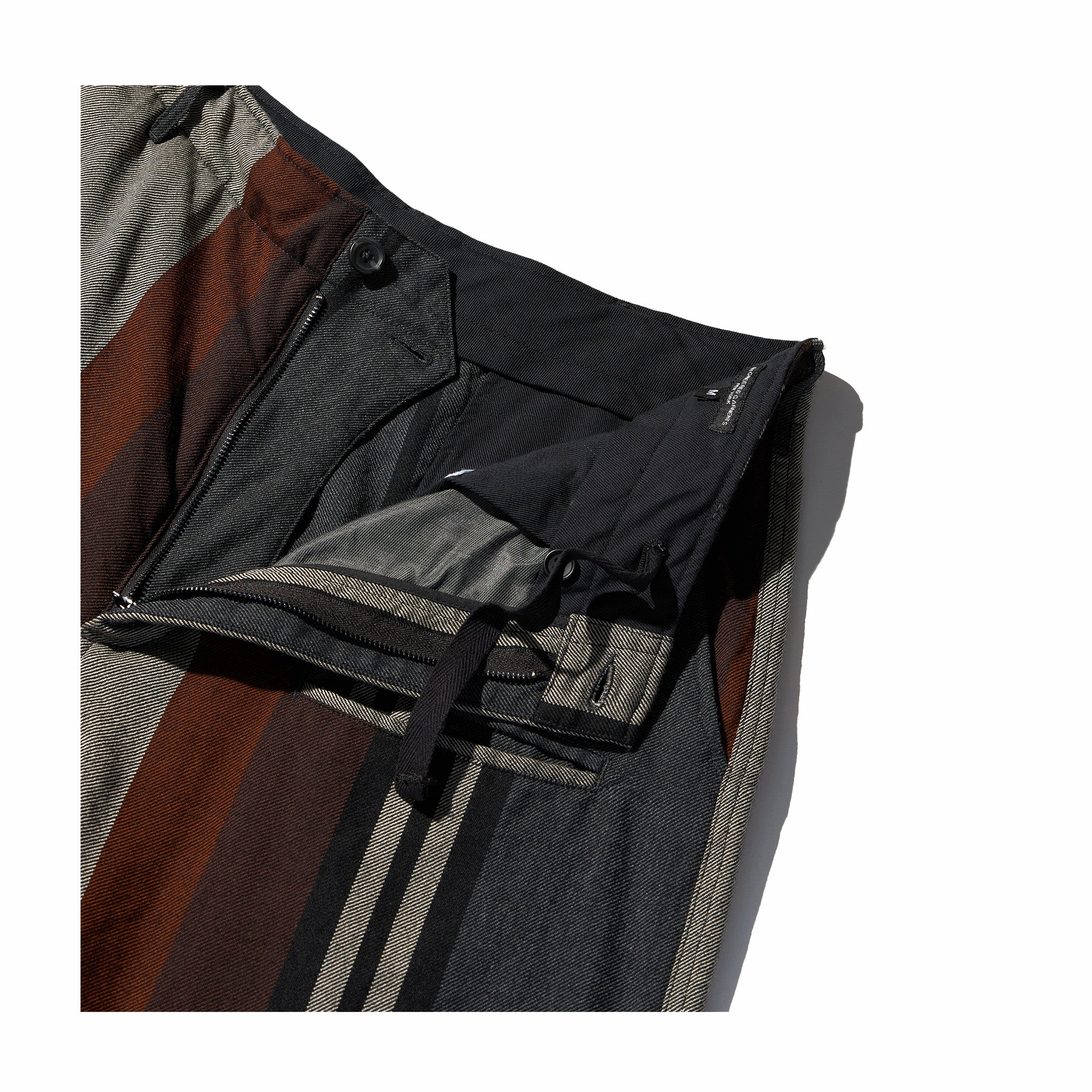 Engineered Garments NNP Pant - Multi Color Wide Stripe Worsted Wool (Grey) - Image 5