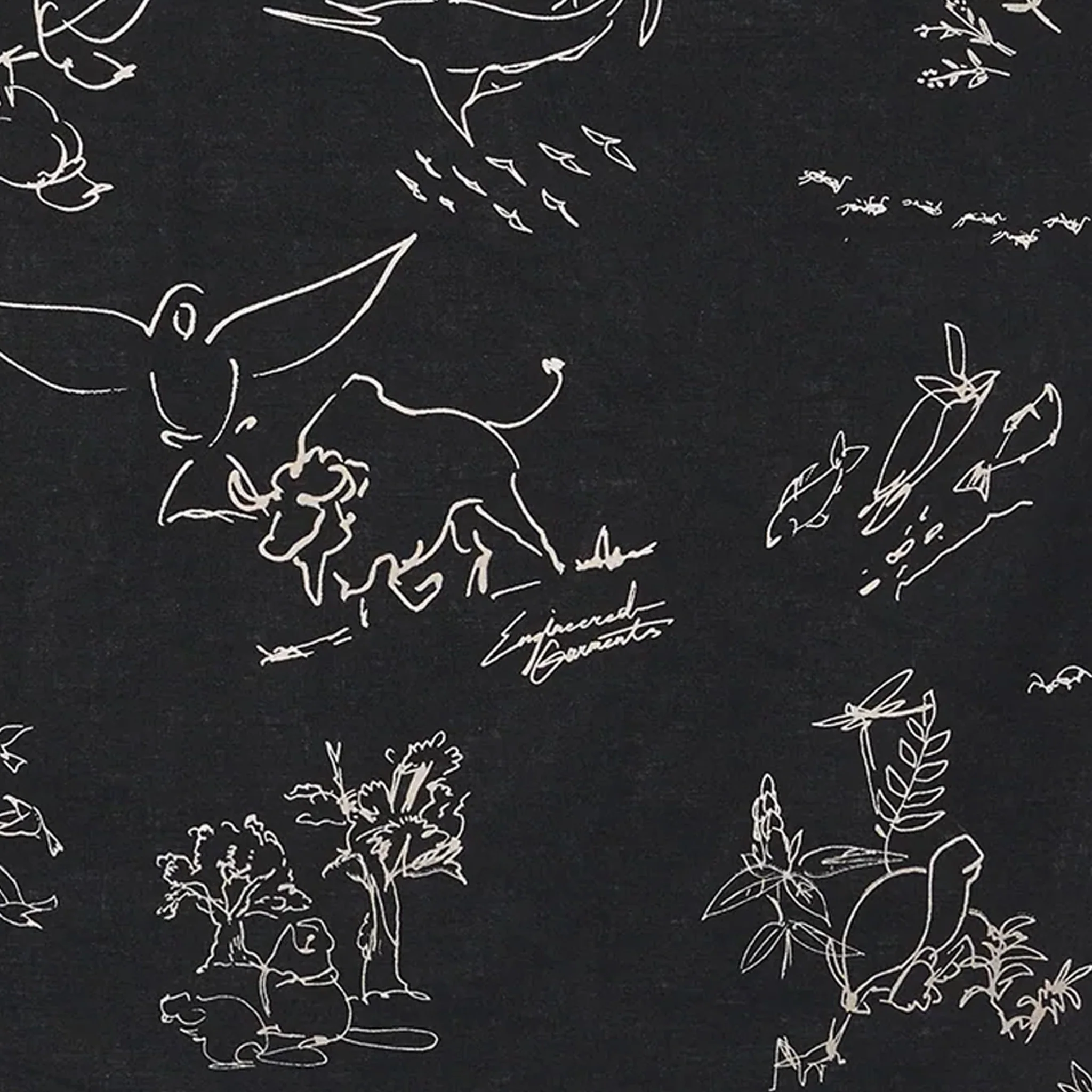 Engineered Garments Printed Bandana - Animal (Black) - Image 2