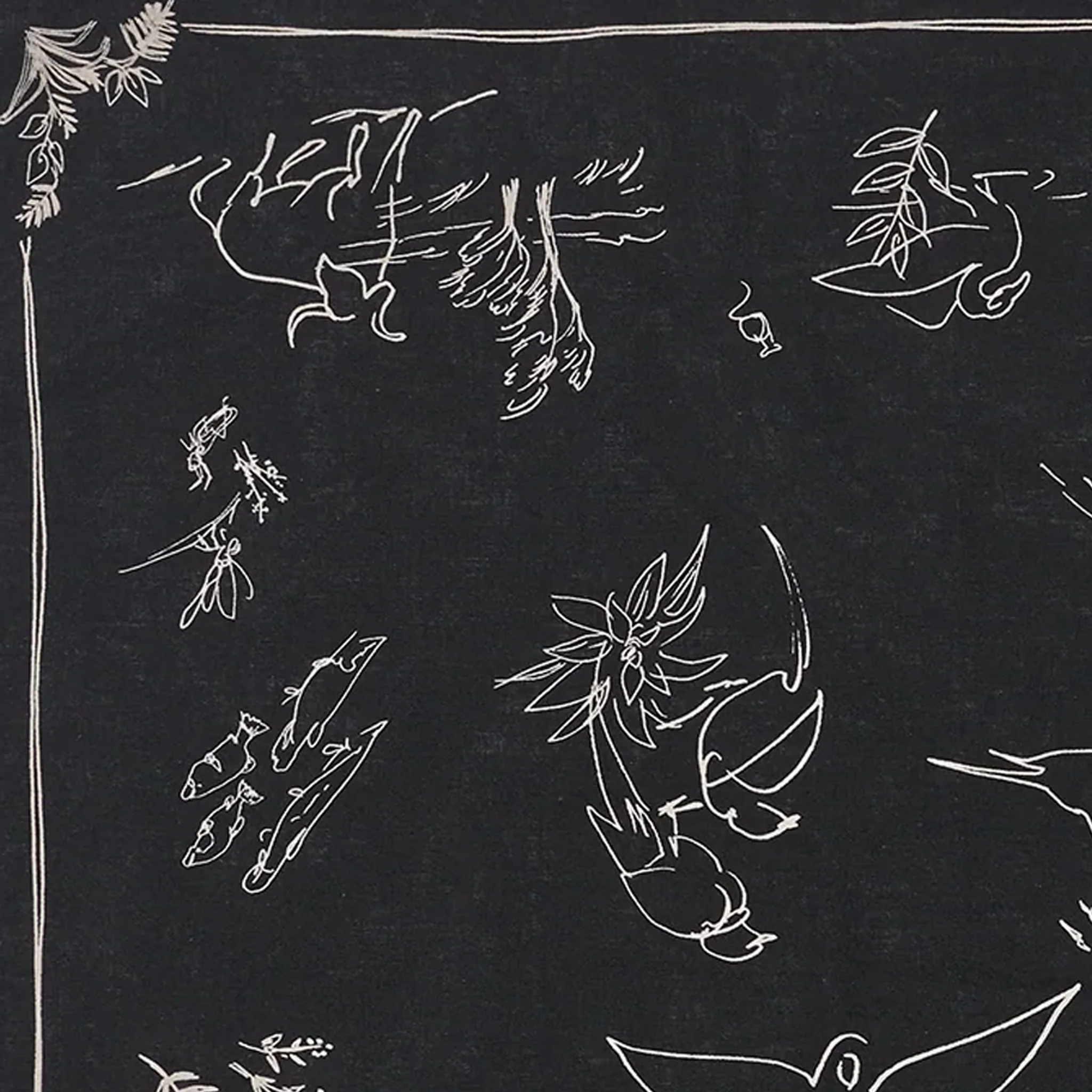 Engineered Garments Printed Bandana - Animal (Black) - Image 3