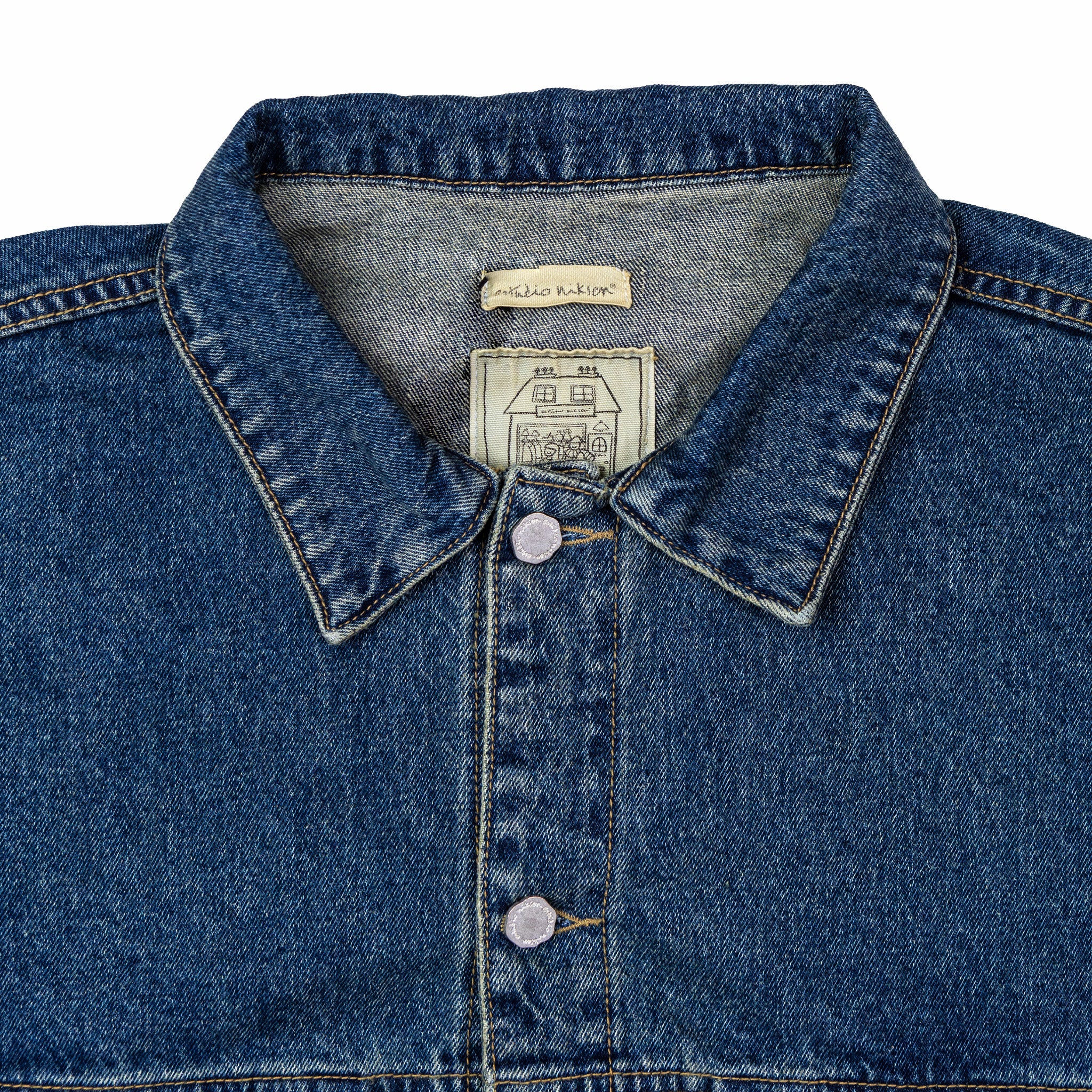 Estudio Niksen Boxy Denim Trucker Jacket (Blue Wash) - Image 3