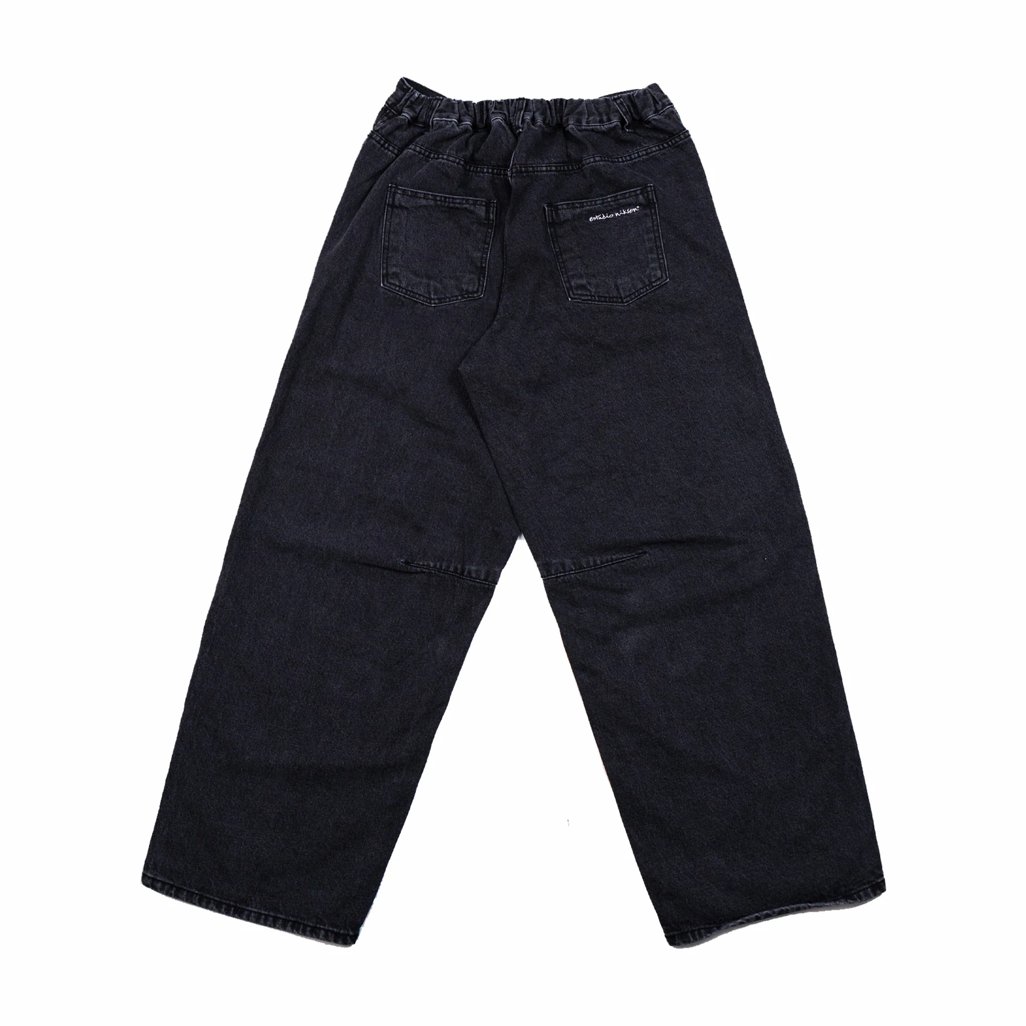 Estudio Niksen Half-Dart Maxi Jeans (Black) - Image 2