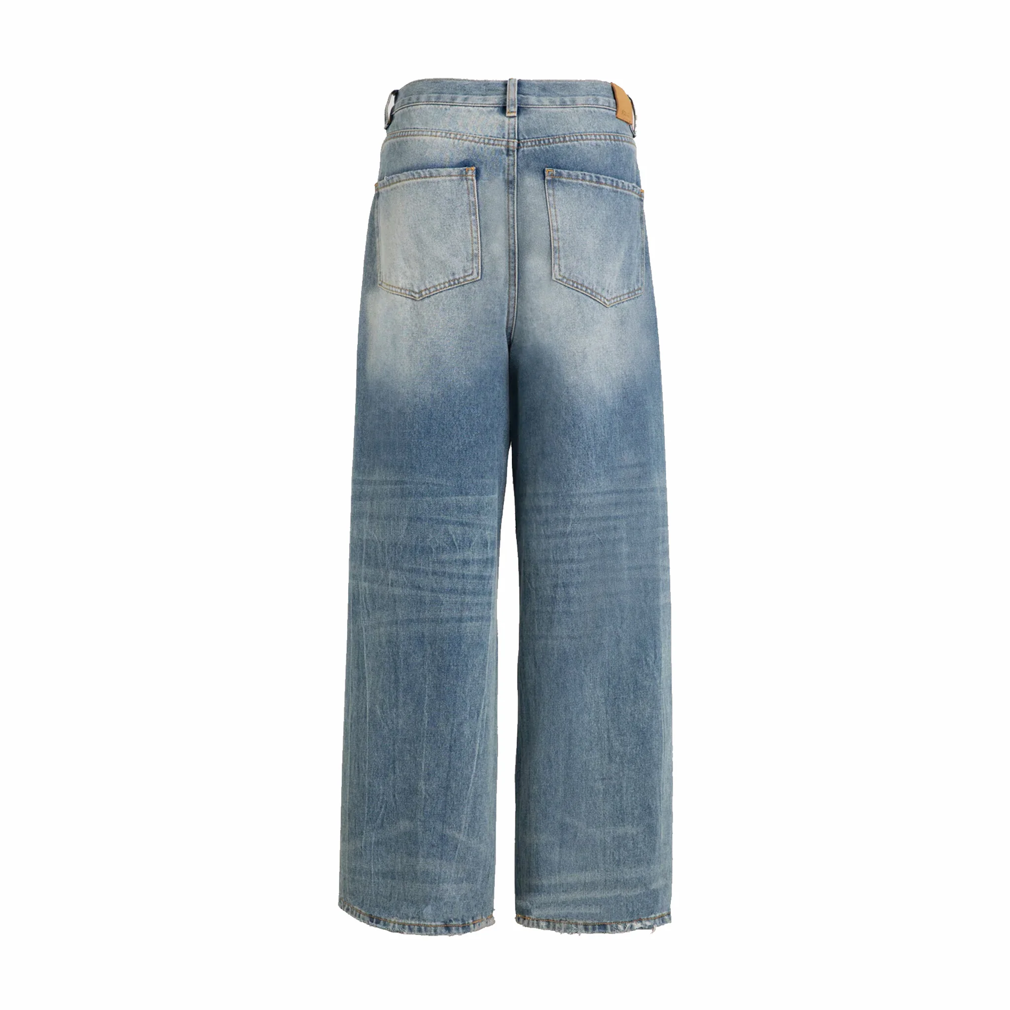 Found Lacy Baggy Jeans (Vintage Blue) - Image 3