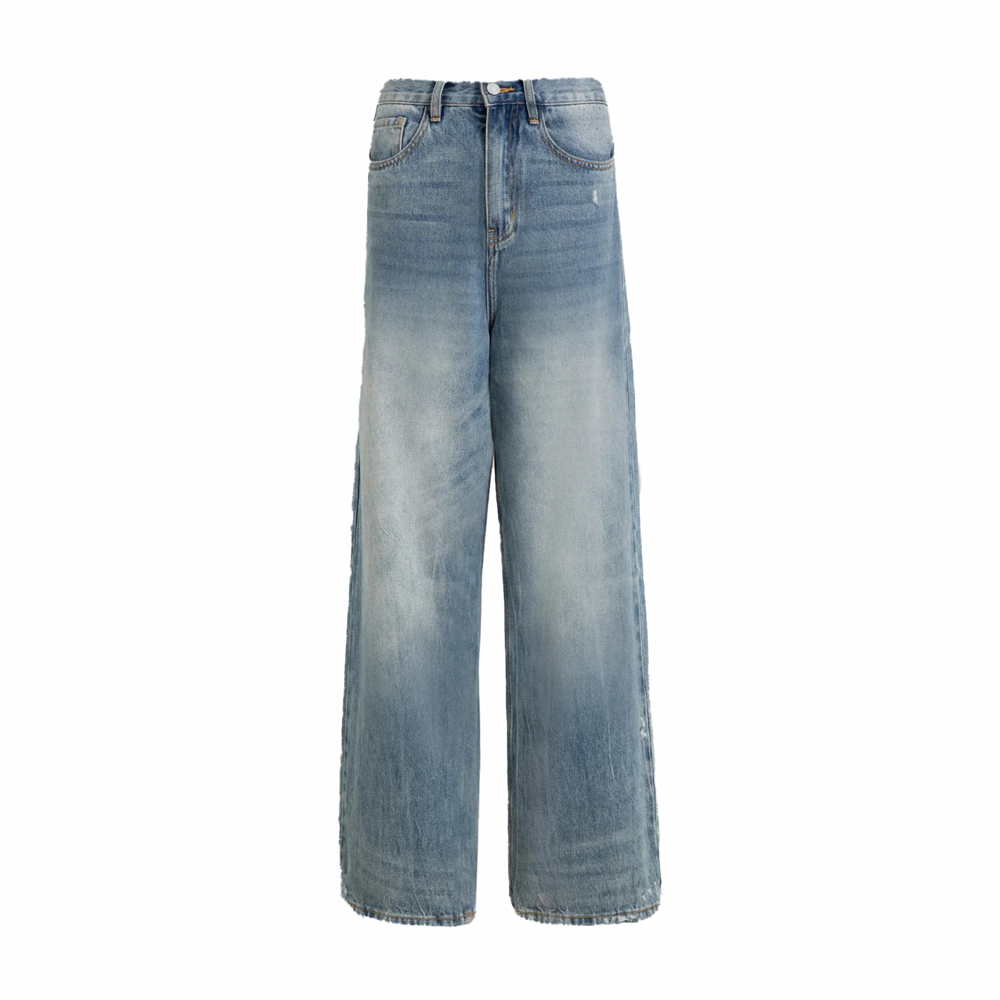 Found Lacy Baggy Jeans (Vintage Blue) - Image 4