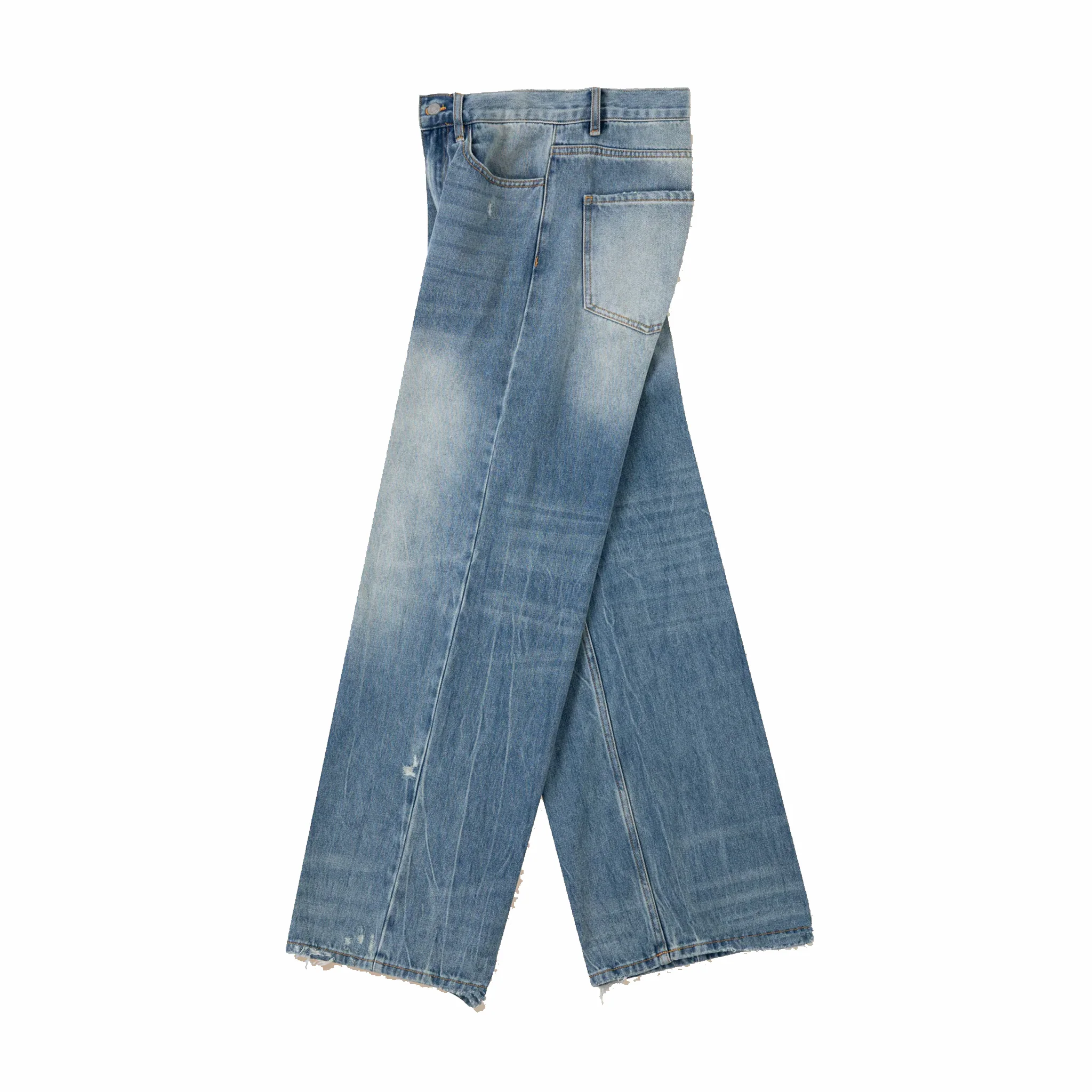 Found Lacy Baggy Jeans (Vintage Blue) - Image 6