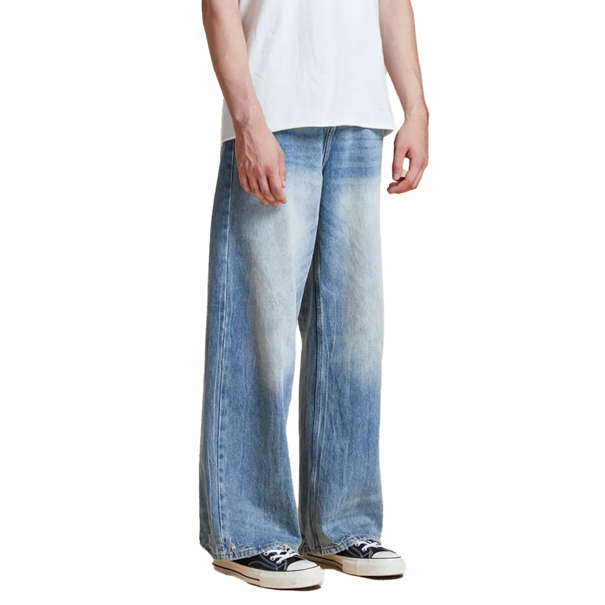 Found Lacy Baggy Jeans (Vintage Blue) - Image 7