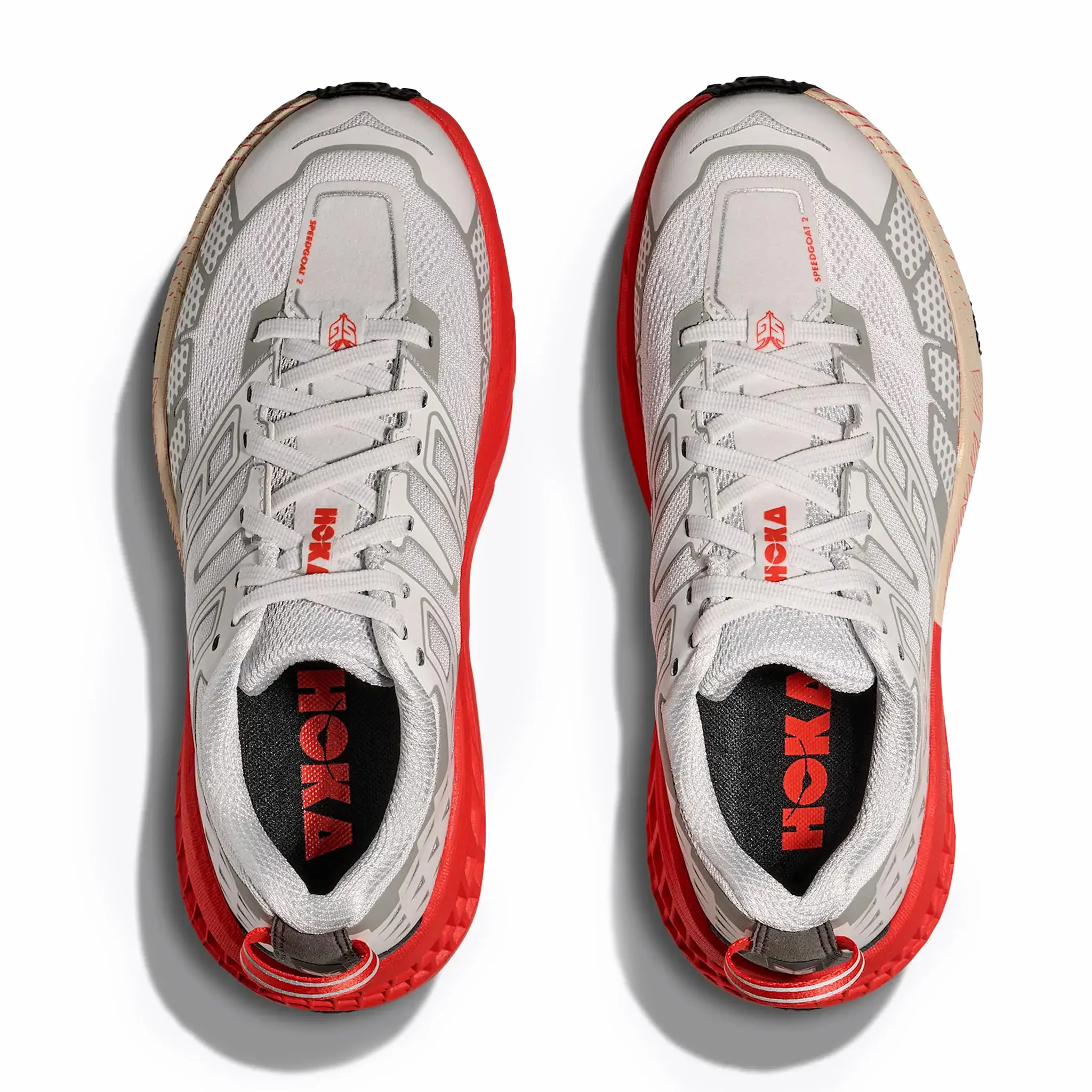 Hoka Men's Speedgoat 2 (White/Tomato) - Image 2
