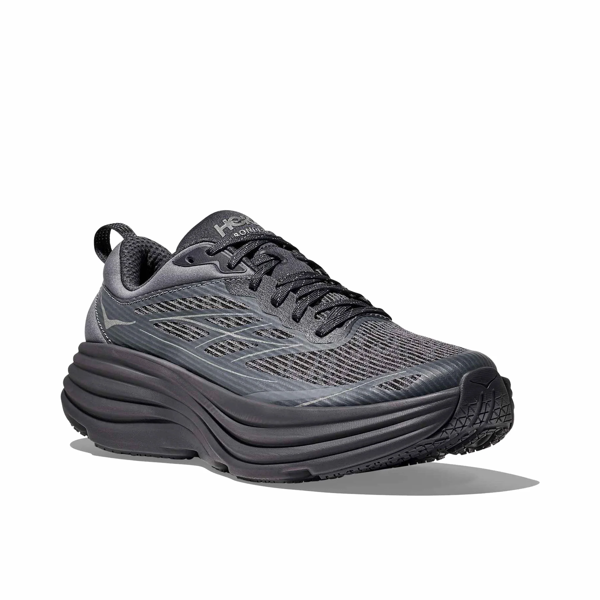 Hoka Unisex Bondi 8 TS Caged (Charcoal Grey/Grey Skies) - Image 2
