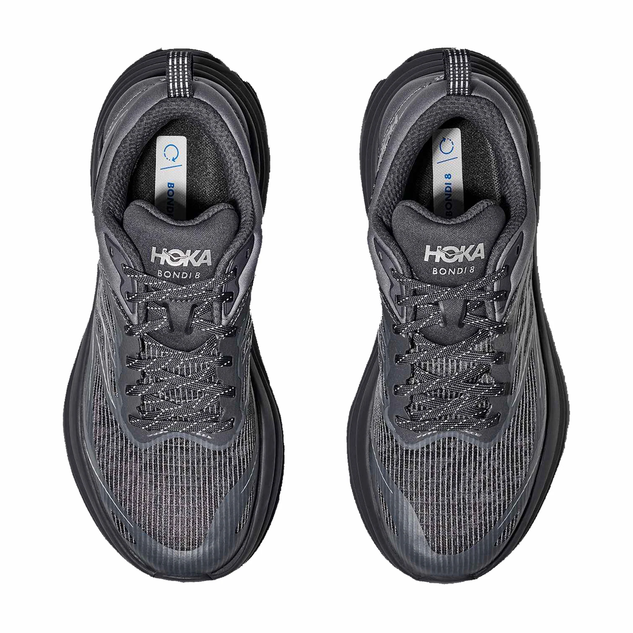 Hoka Unisex Bondi 8 TS Caged (Charcoal Grey/Grey Skies) - Image 4