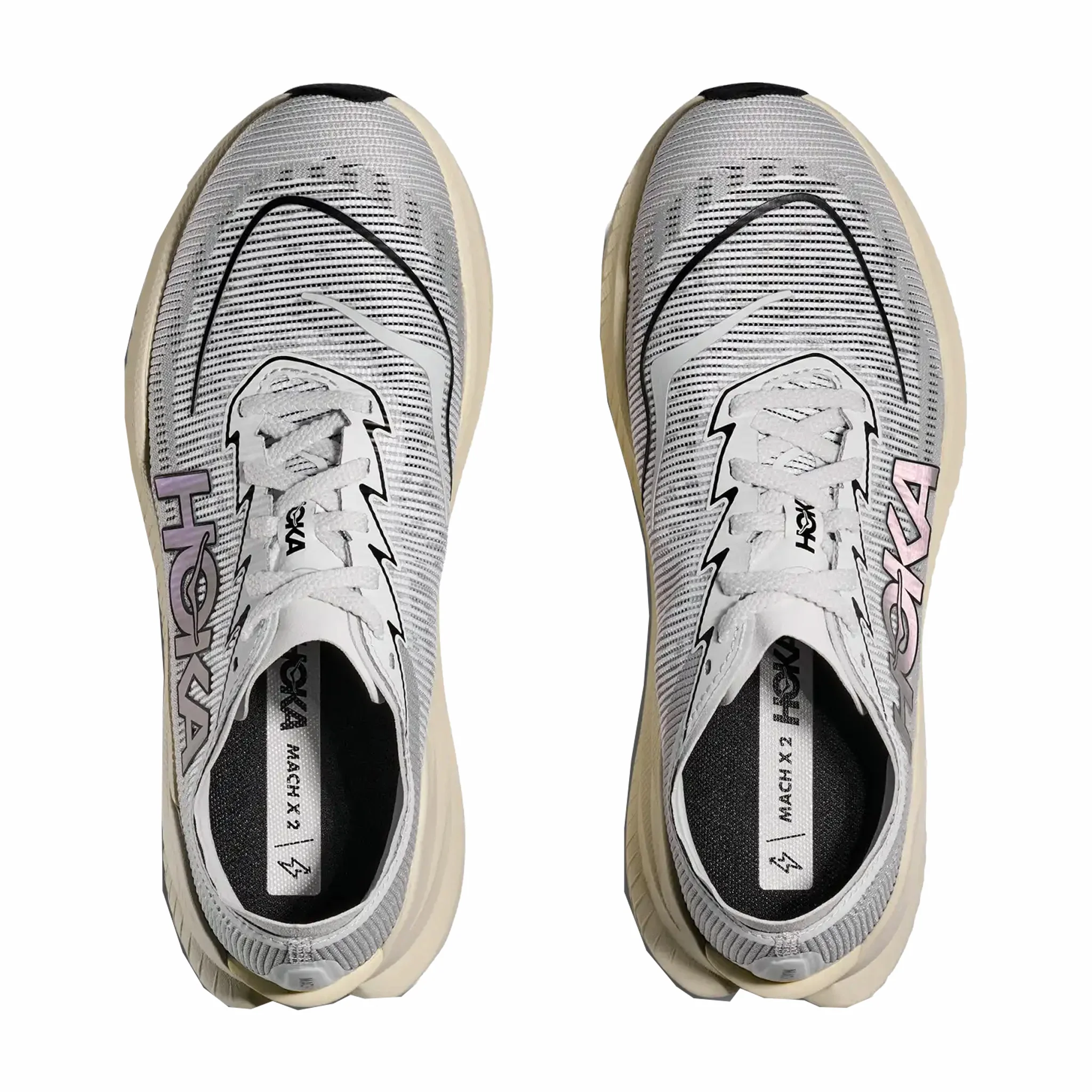 Hoka Unisex Mach X2 (White/Cosmic Grey) - Image 3
