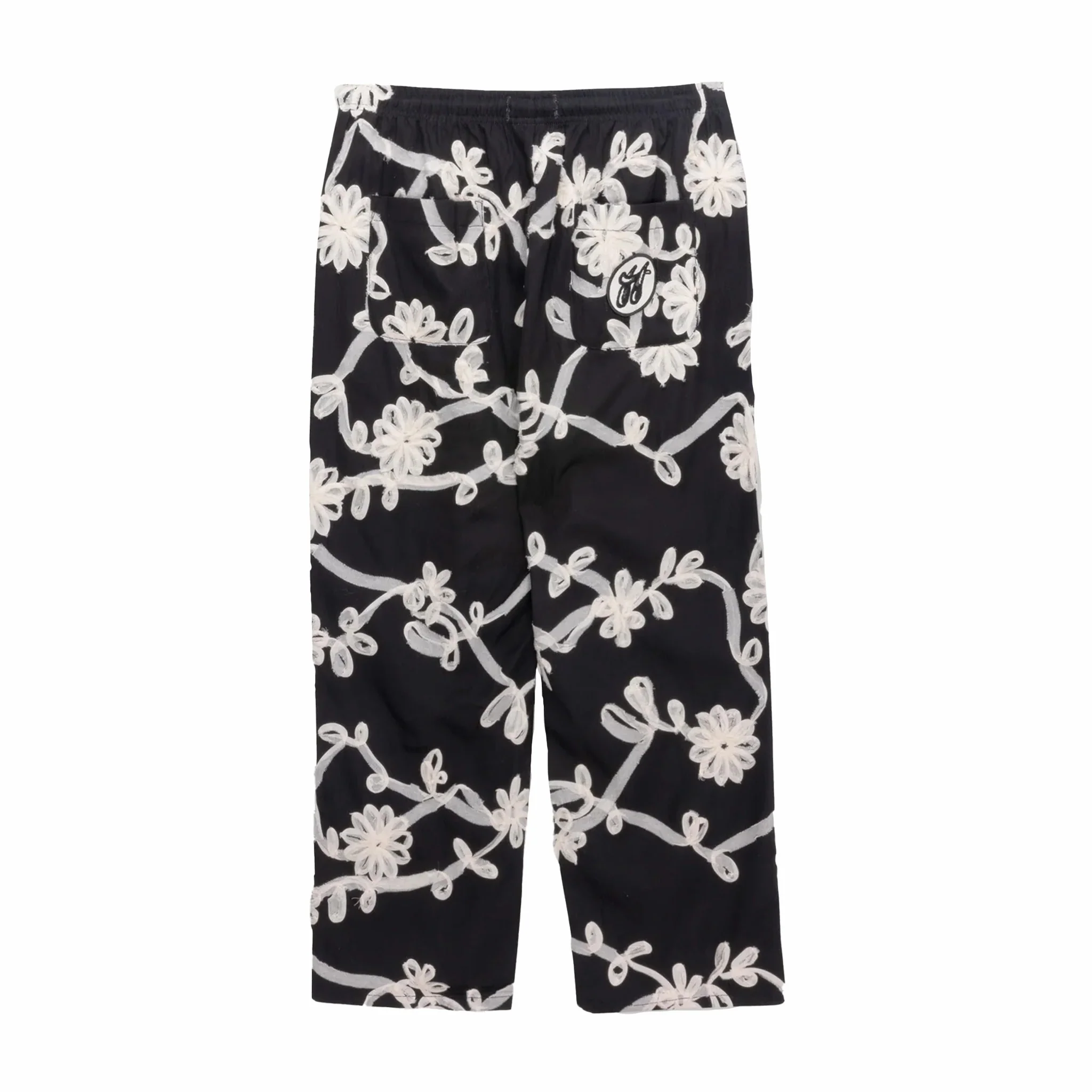 Honor The Gift Floral Ribbon Ankle Pant (Black/White) - Image 2