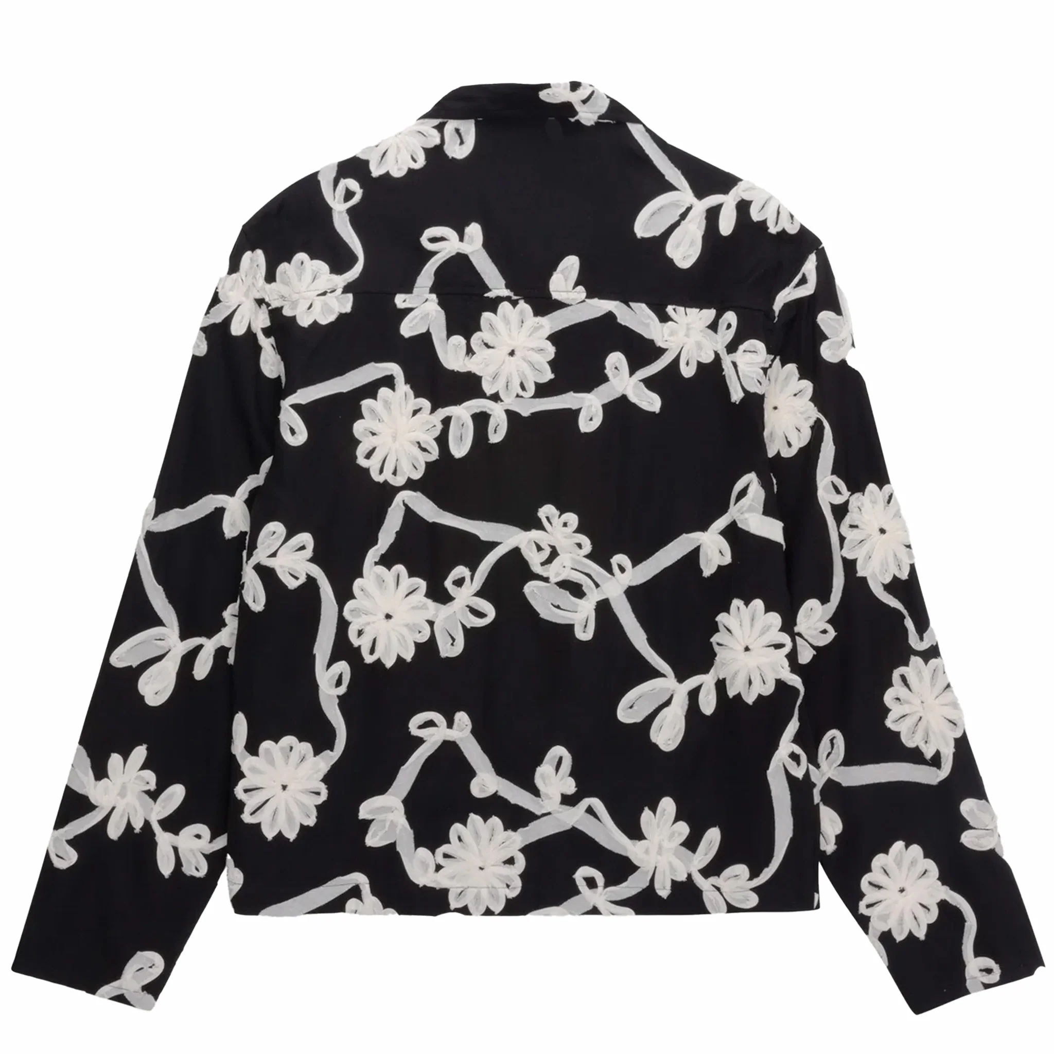 Honor The Gift Floral Ribbon Button Up (Black/White) - Image 2