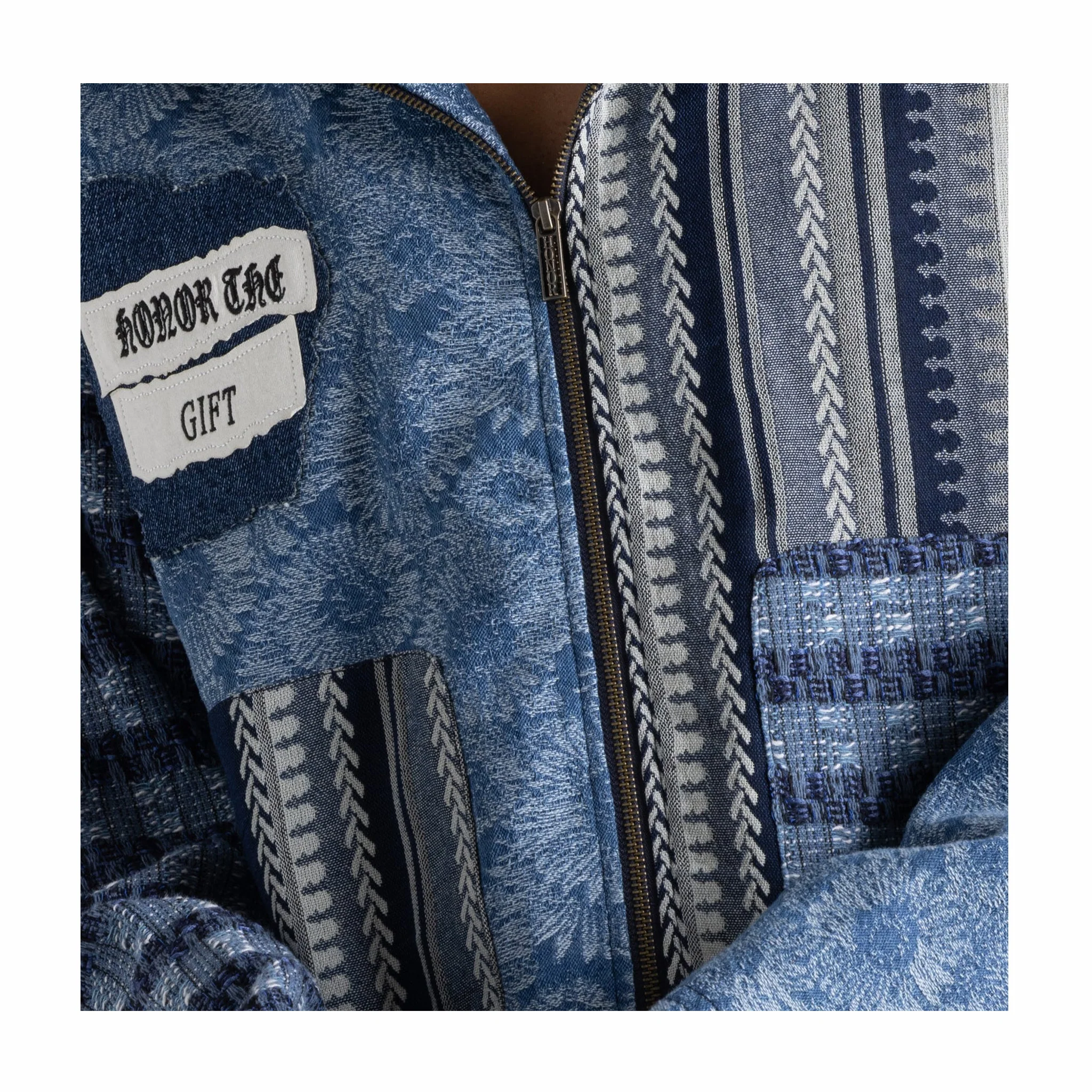 Honor The Gift Indigo Tapestry Hoodie (Indigo) - Image 3