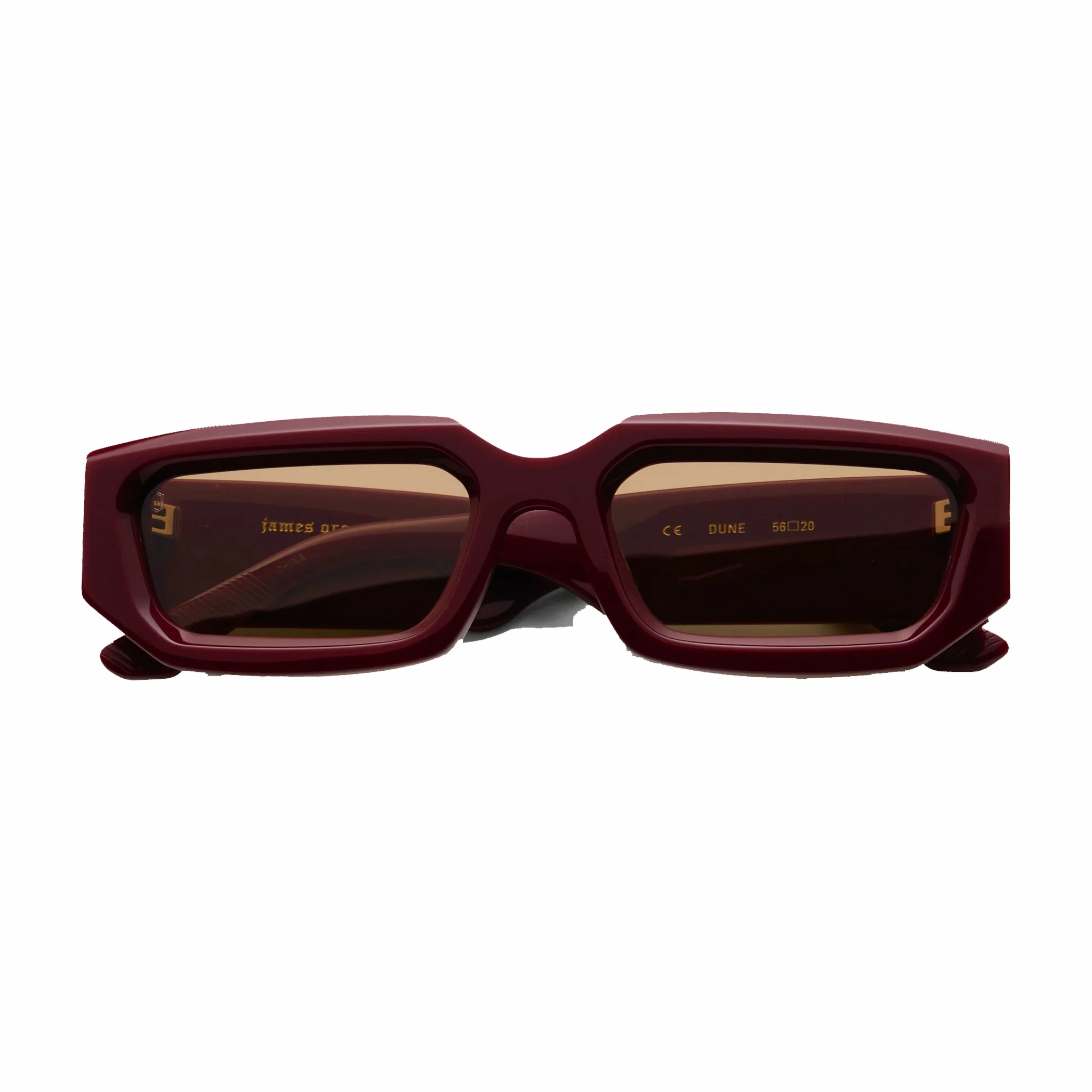 James Oro Bordeaux "Dune" (Brown Tint/Bordeaux Frame)