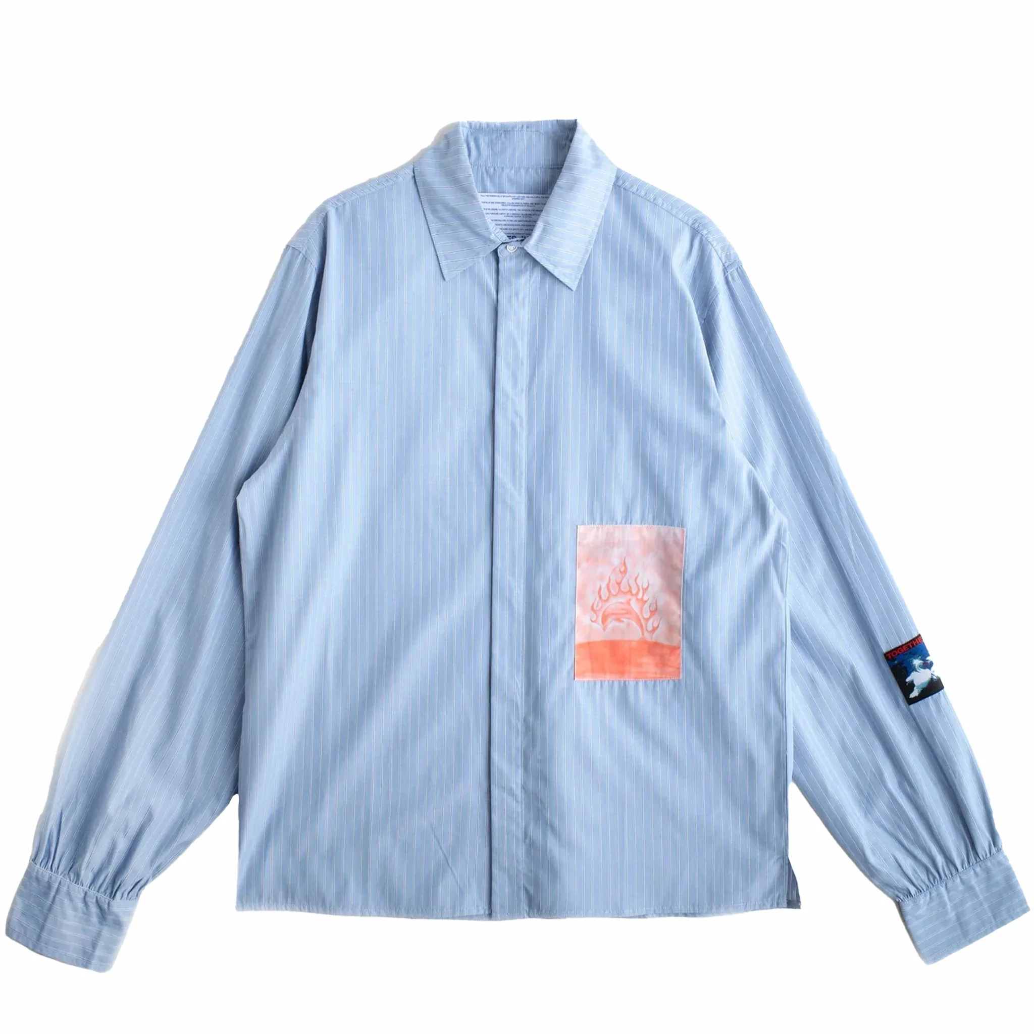 Jungles Flaming Dolphin Business Shirt (Blue)