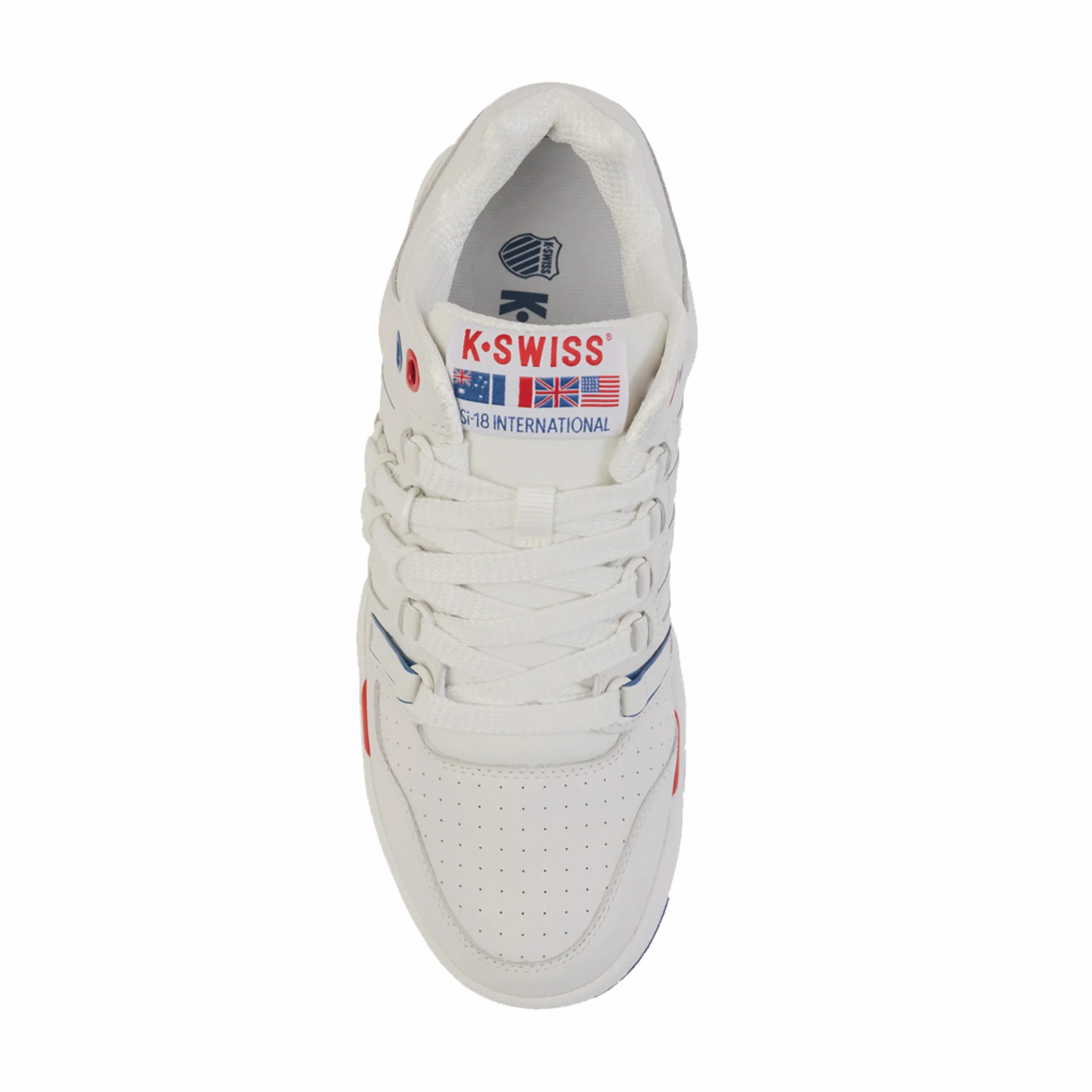 K-Swiss Men's SI-18 International (Premium White/Mars Red/Federal Blue) - Image 4