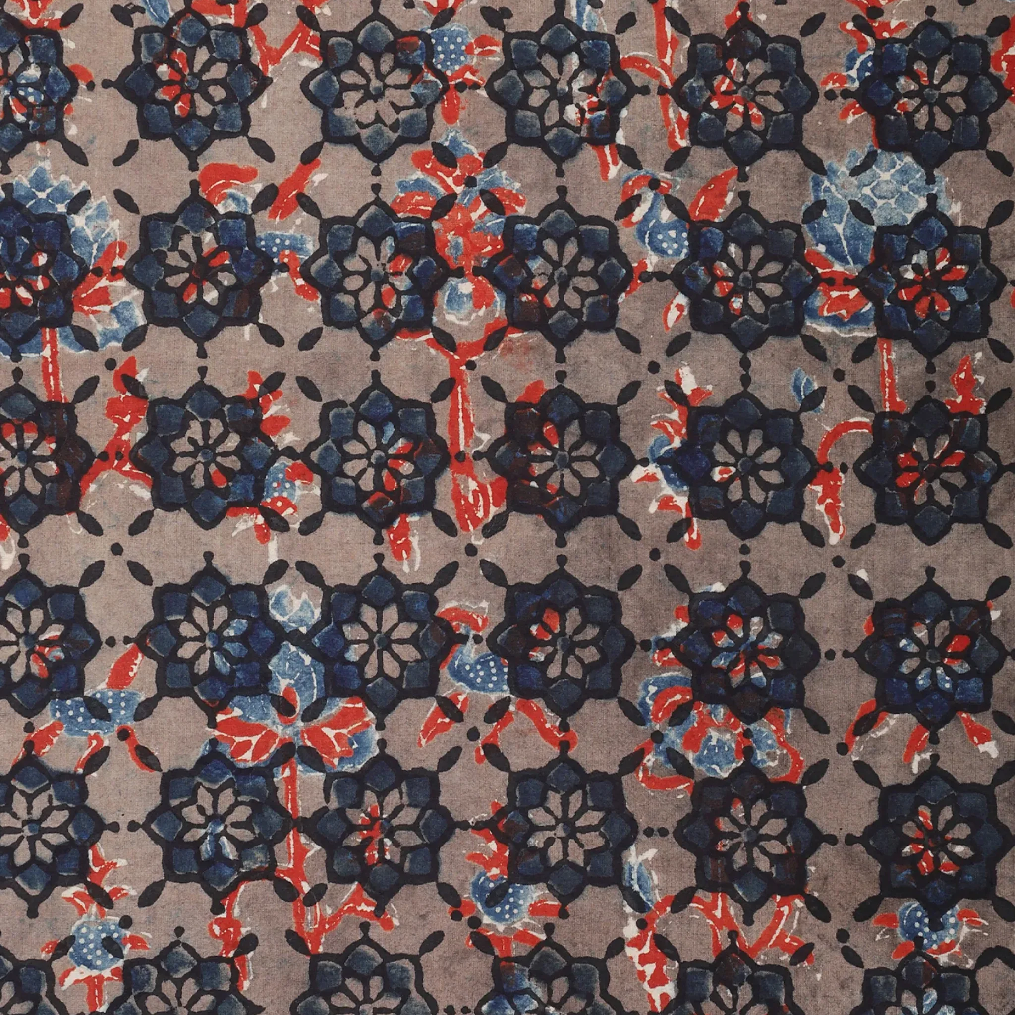 Kardo Ajrakh Bandana (Blue/Red) - Image 2
