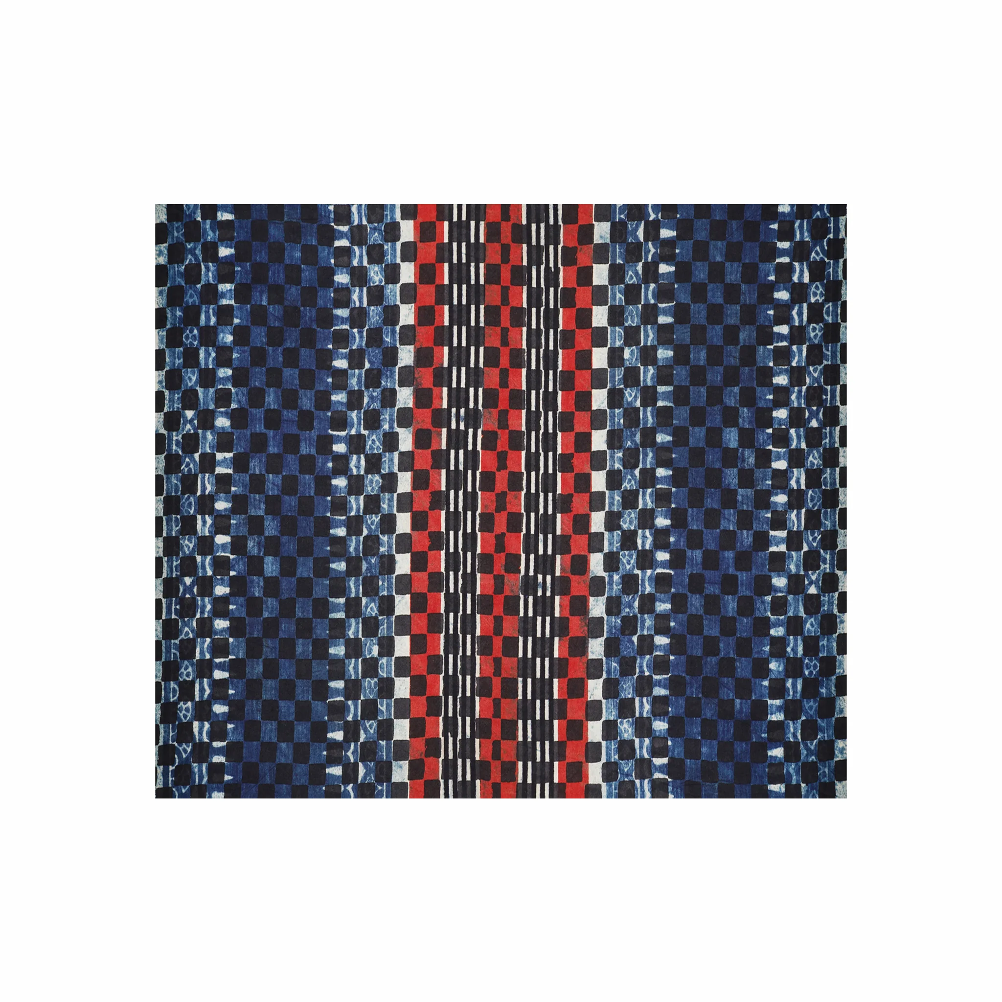 Kardo Ajrakh Bandana (Natural/Blue)