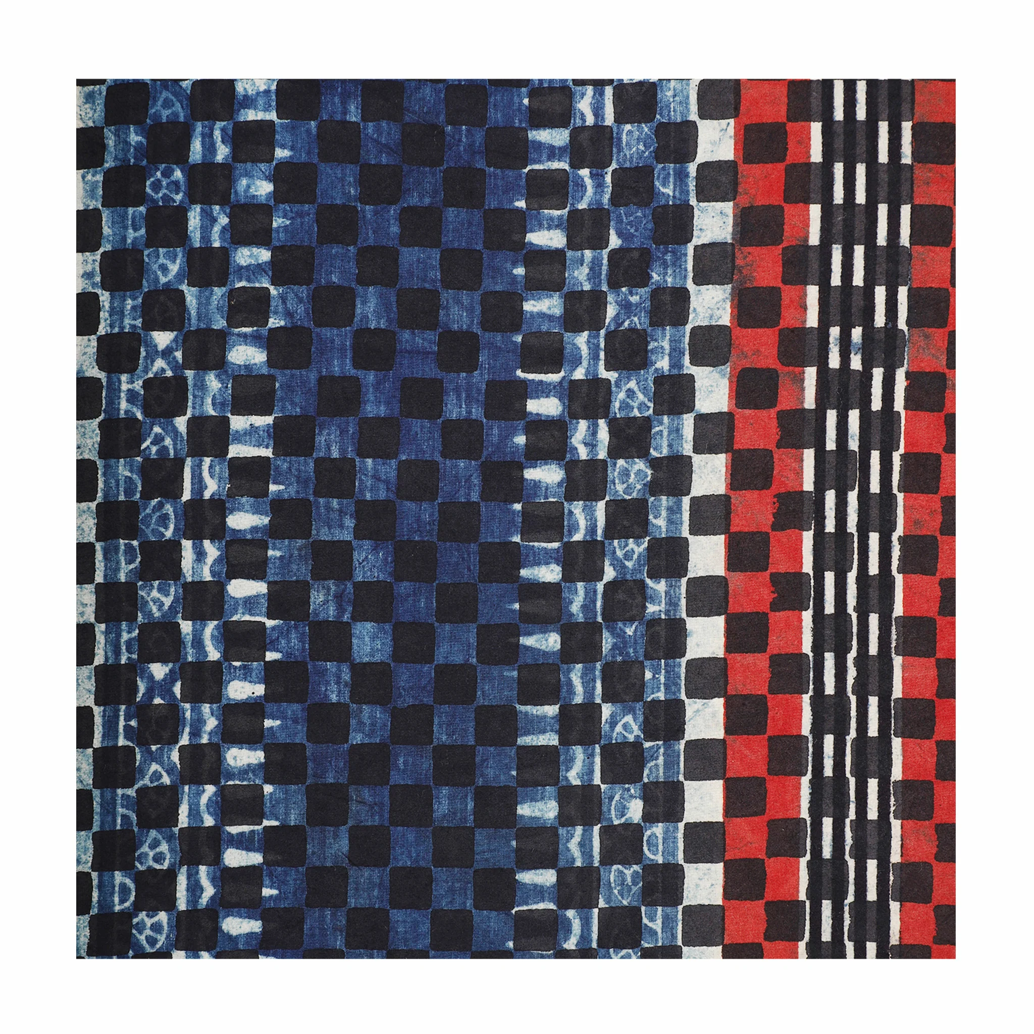 Kardo Ajrakh Rohit S/S Shirt (Blue/Red) - Image 3