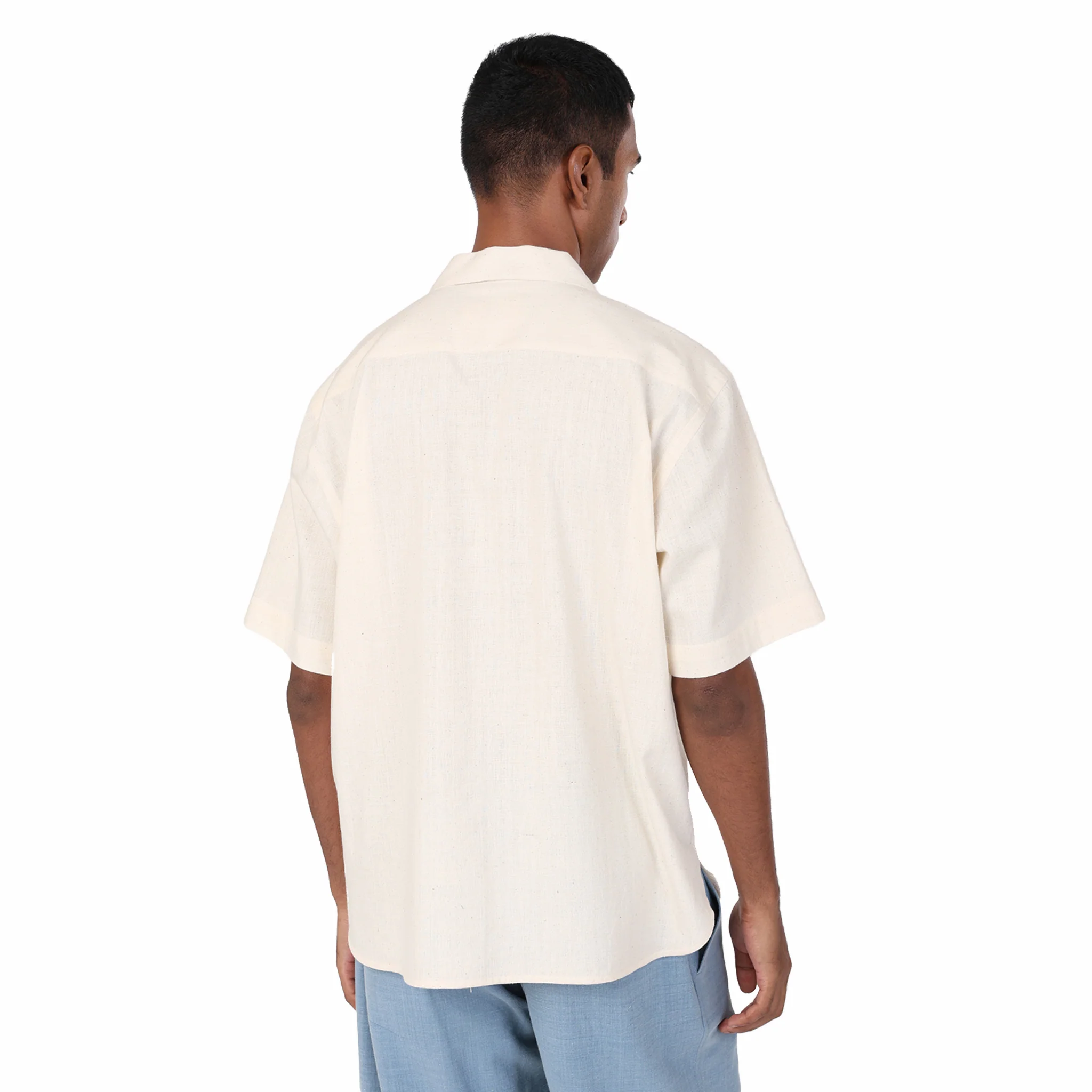 Kardo Ronen Embroidered Short Sleeve Shirt (Natural) - Image 2