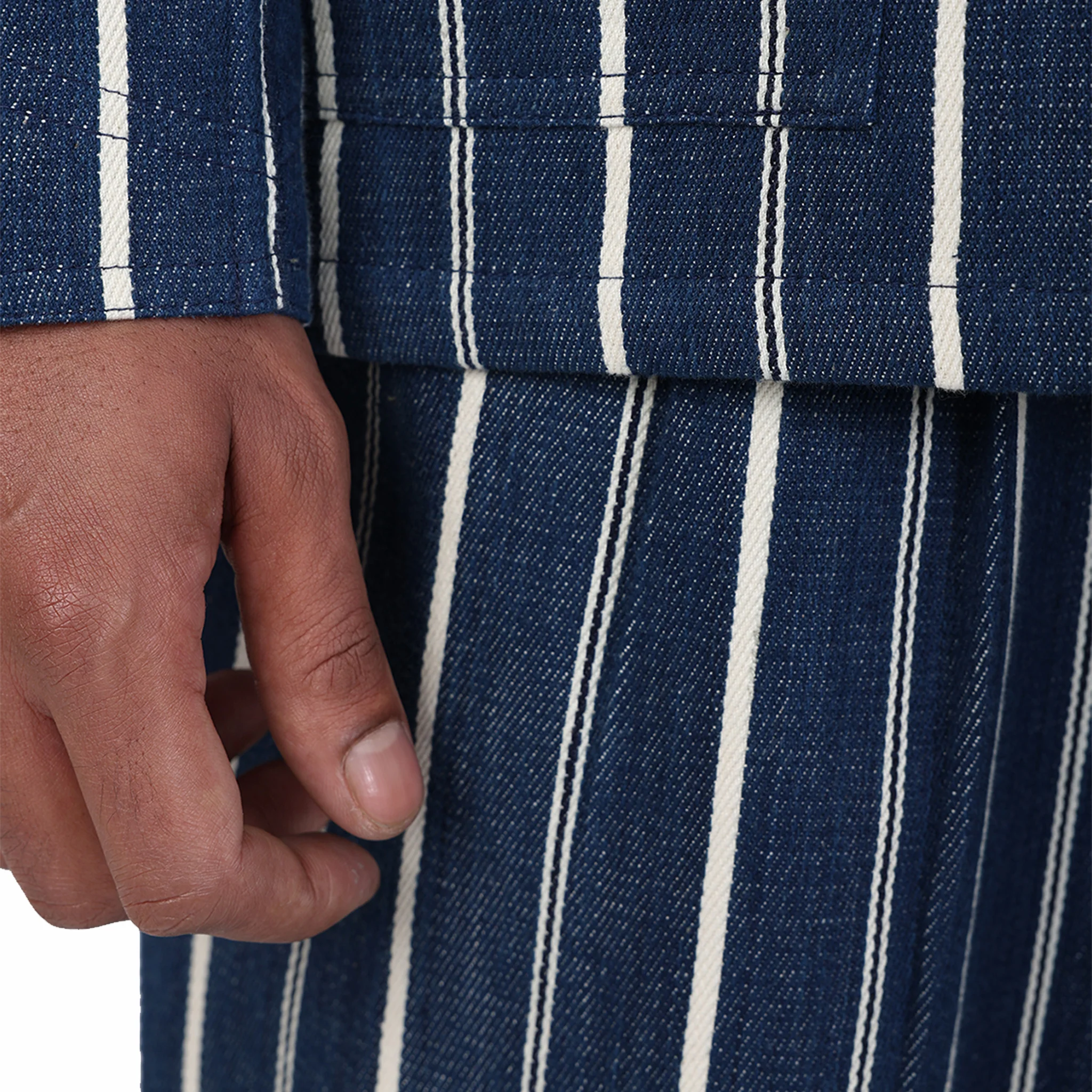 Kardo Somesh Handloom Denim Jacket (Indigo) - Image 6