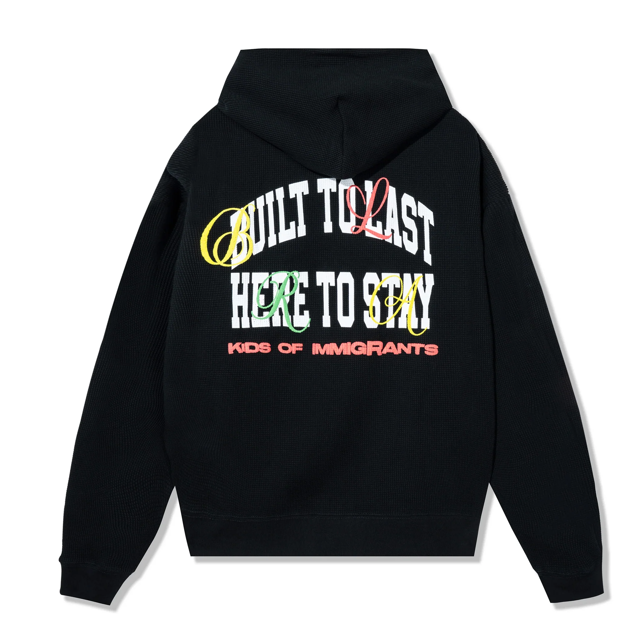 Kids of Immigrants Built To Last 2.0 Thermal Hoodie (Black)